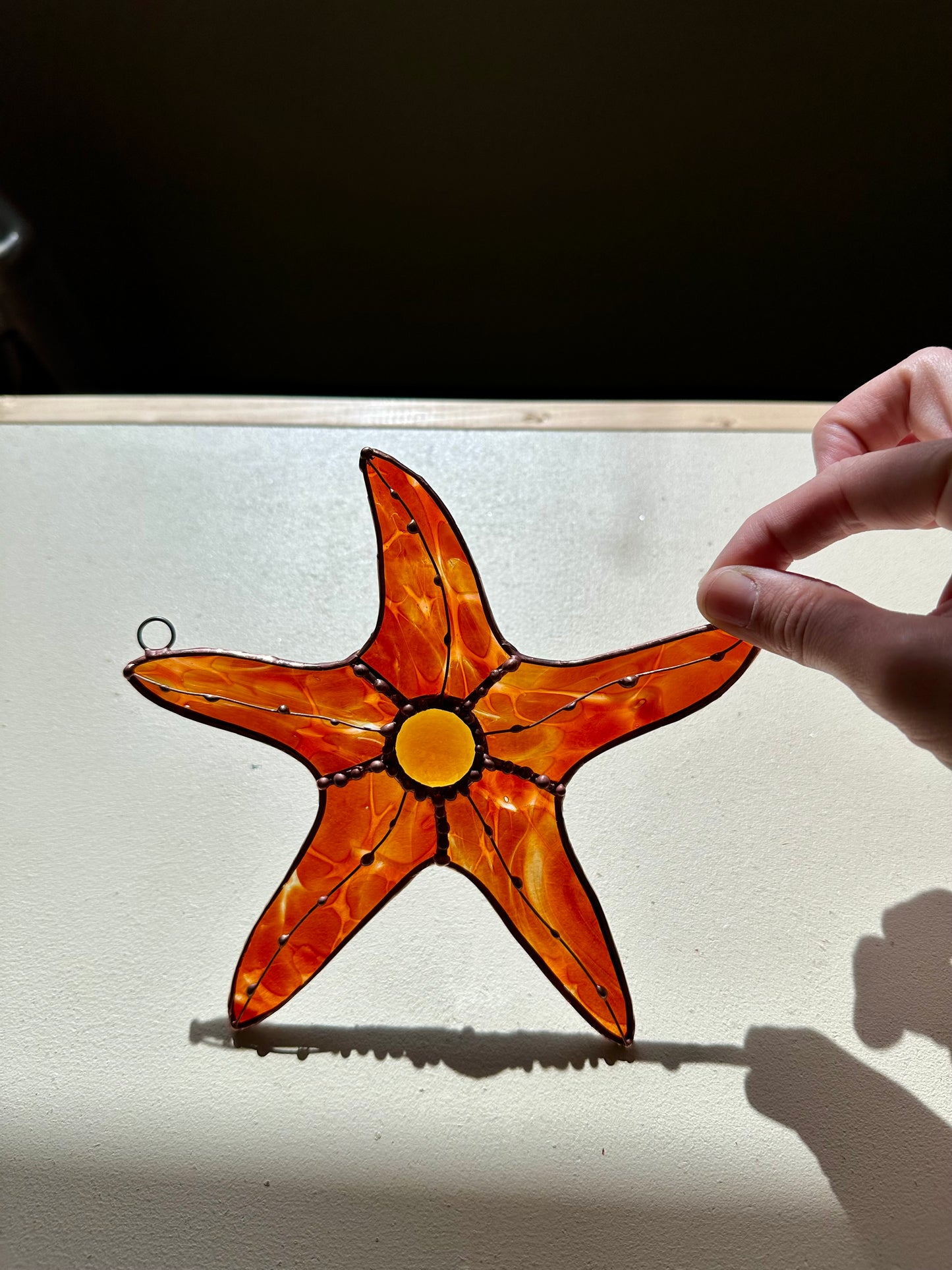 Handcrafted Stained Glass Starfish – 7” – Fremont Glass