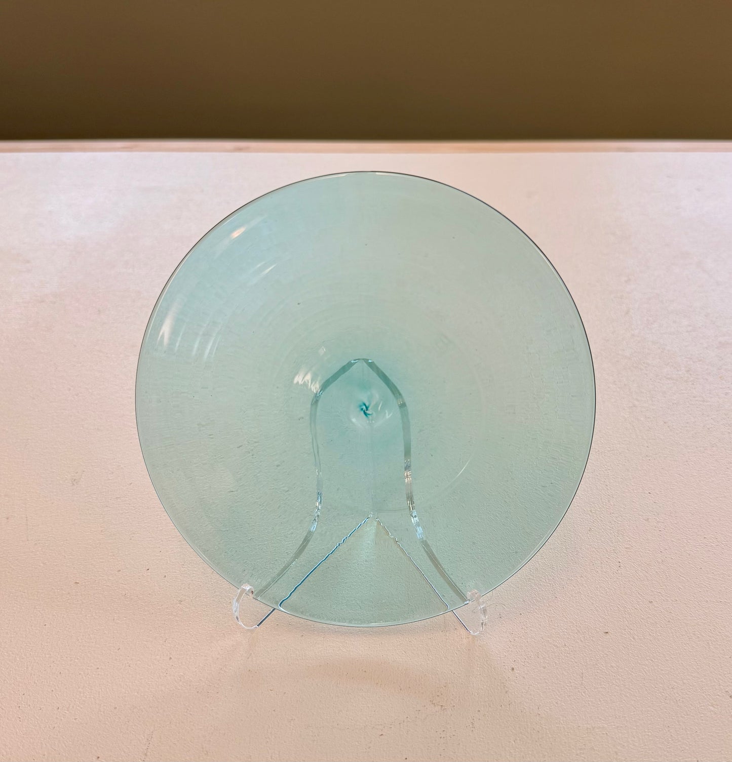 Light Blue Hand Spun Rondel 145mm