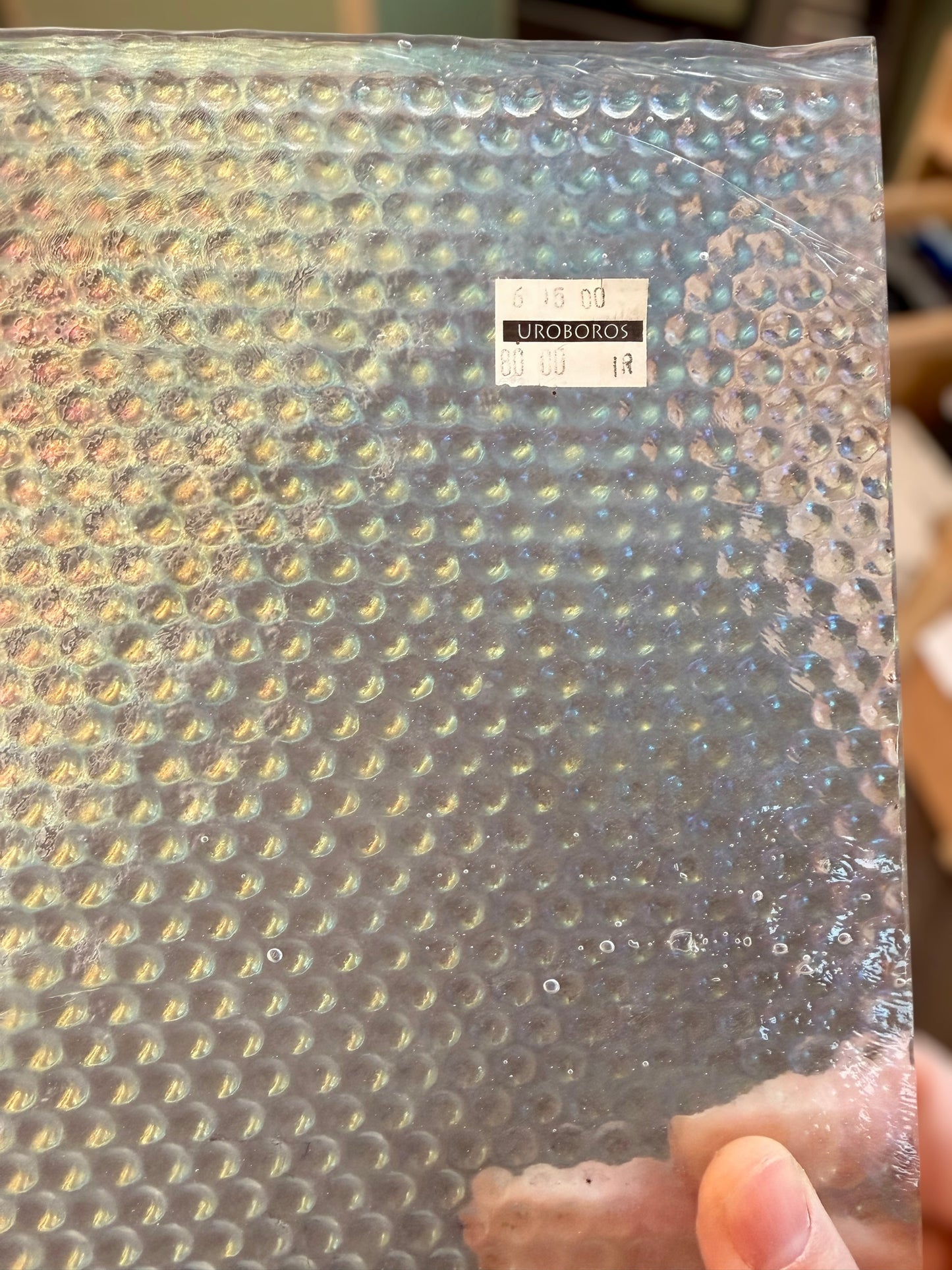 Uroboros Clear Radium Irid 8.85"x12"