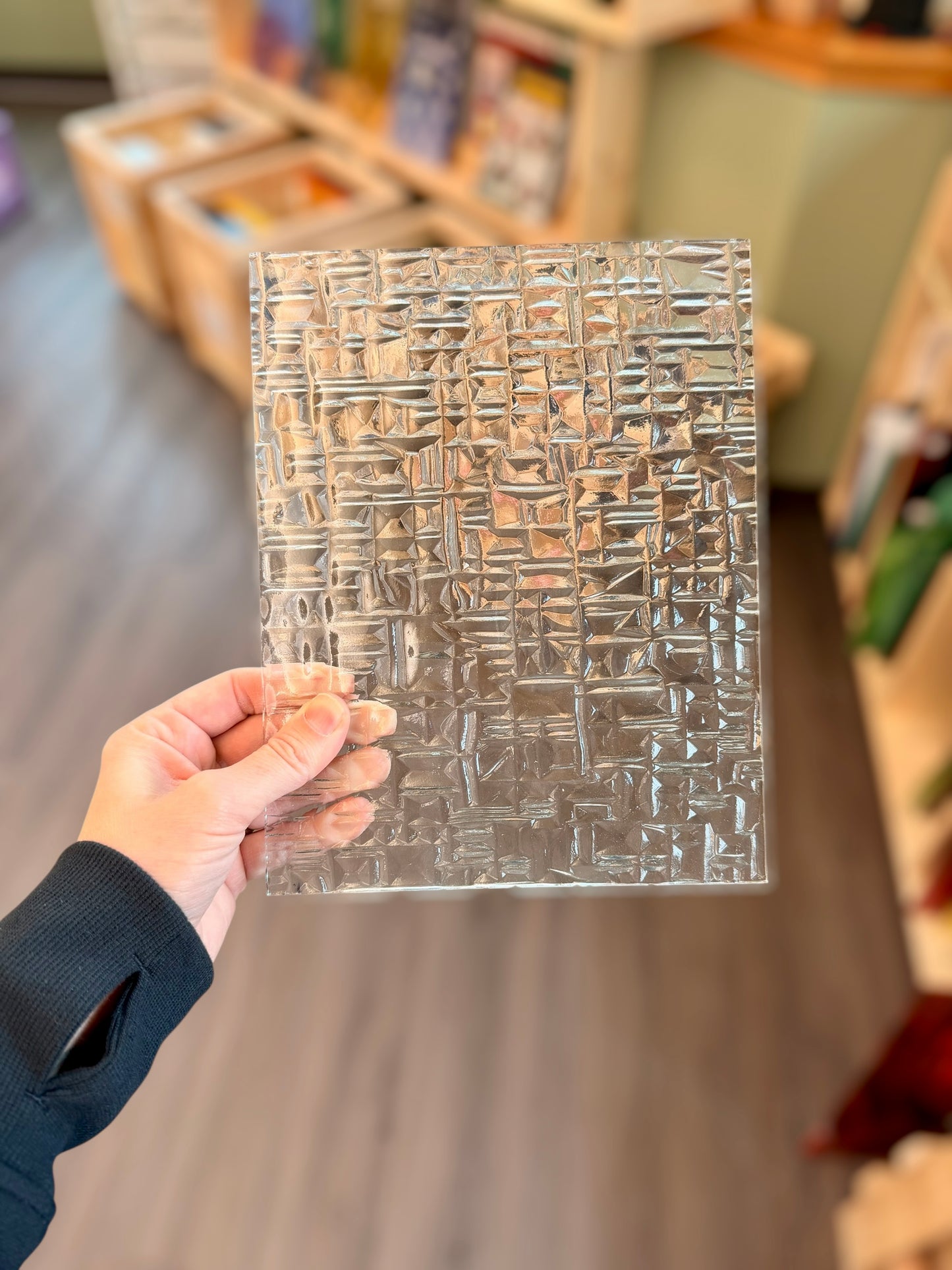 Clear Geometric Glass 7.5”x9.5”