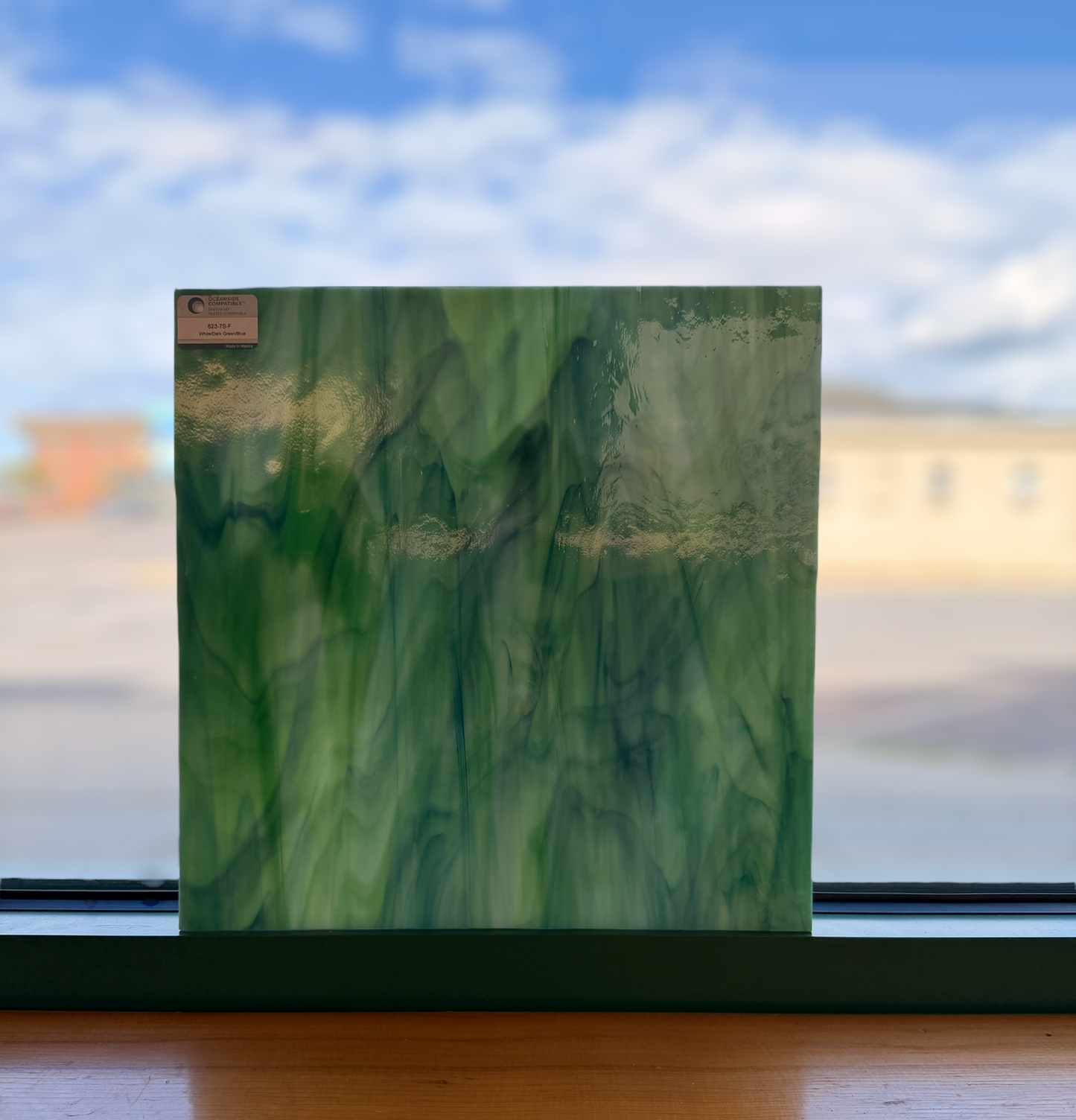 OGT White/Dark Green/Blue 12”x12”
