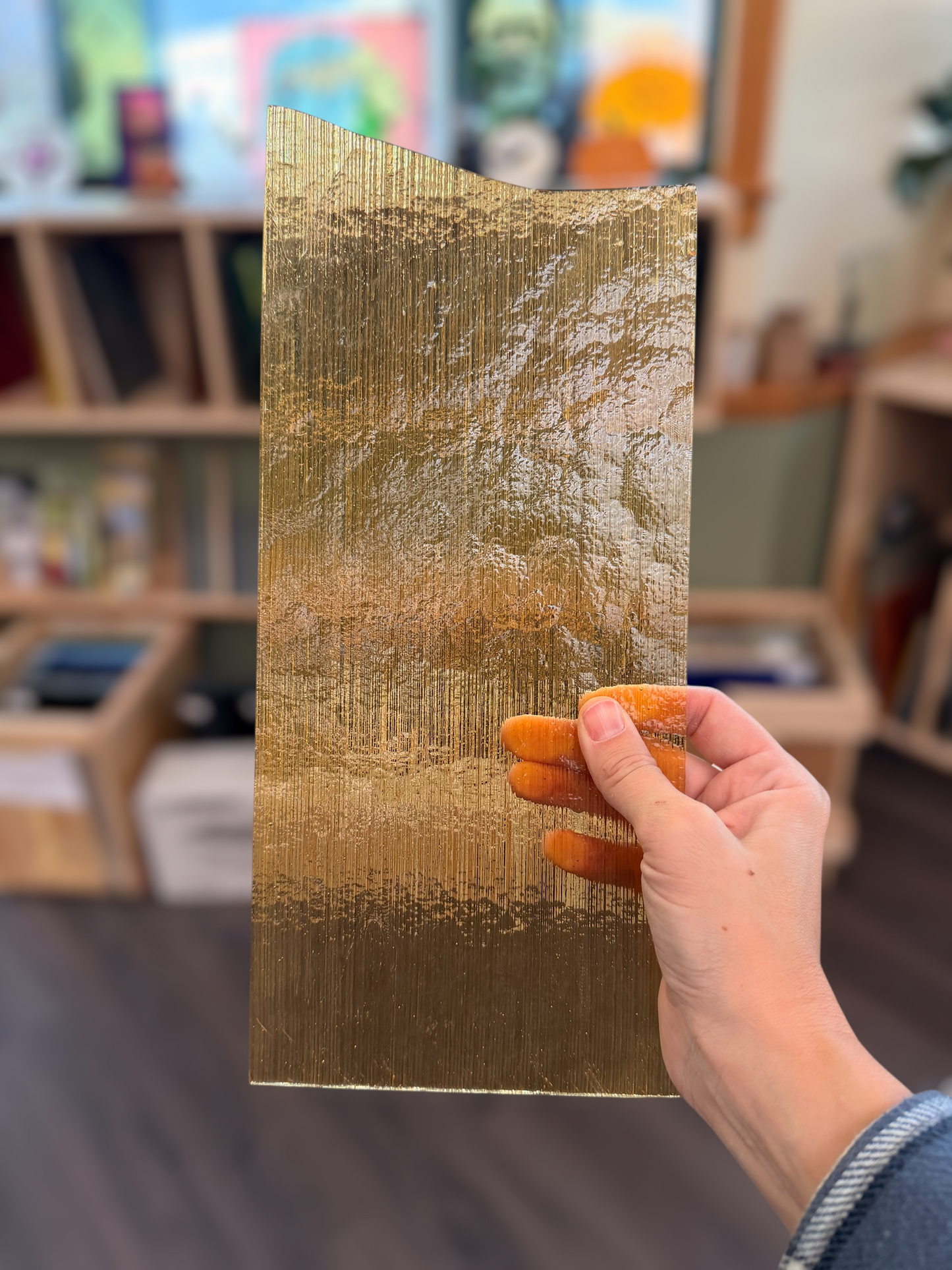 Vintage Uroboros Golden Amber Fibroid 6"x12.5"