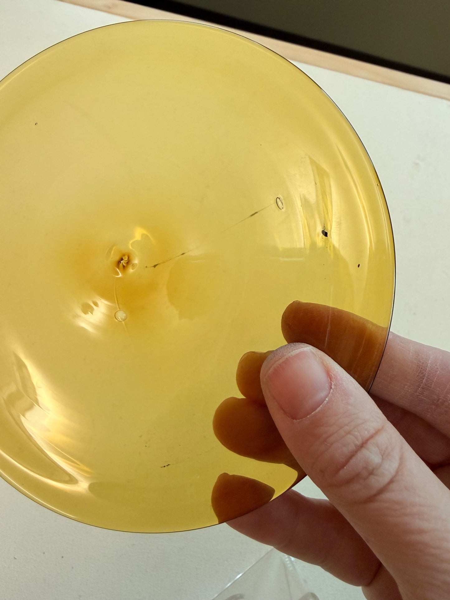 Light Yellow Rondel (imperfections) 140mm