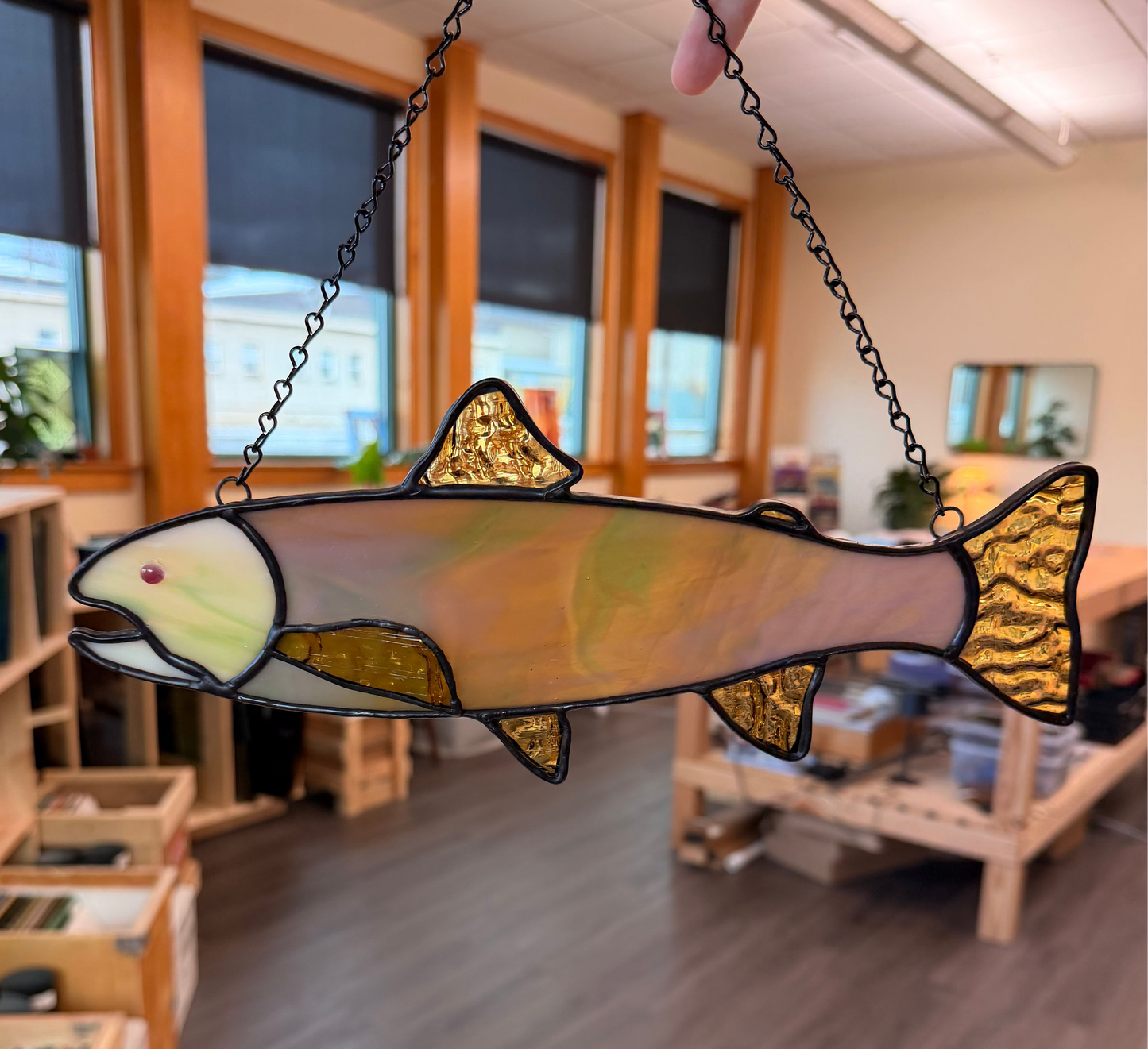 Trout Stained Glass Pattern Digital Download