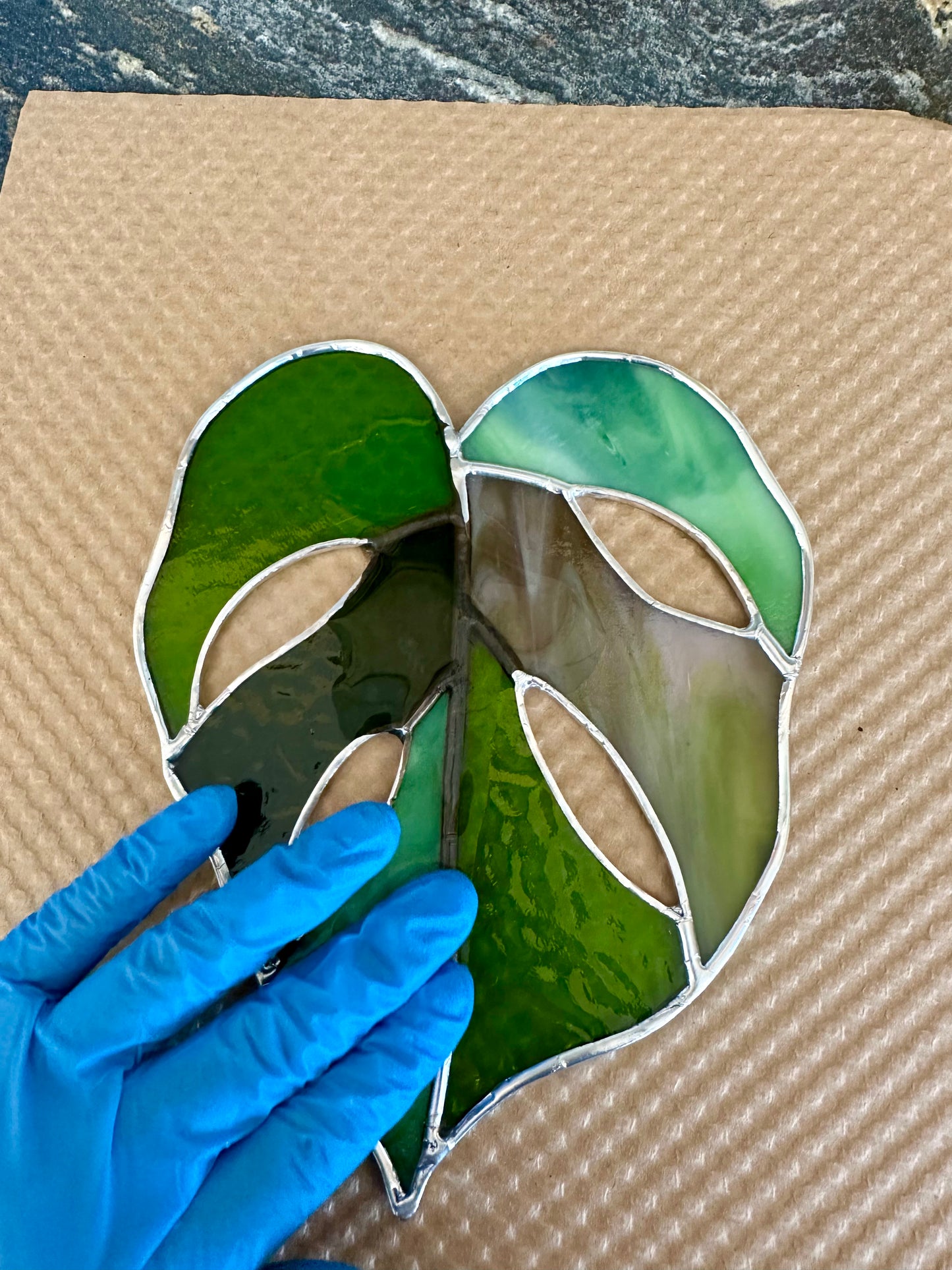 Stained Glass Monstera Leaf Workshop