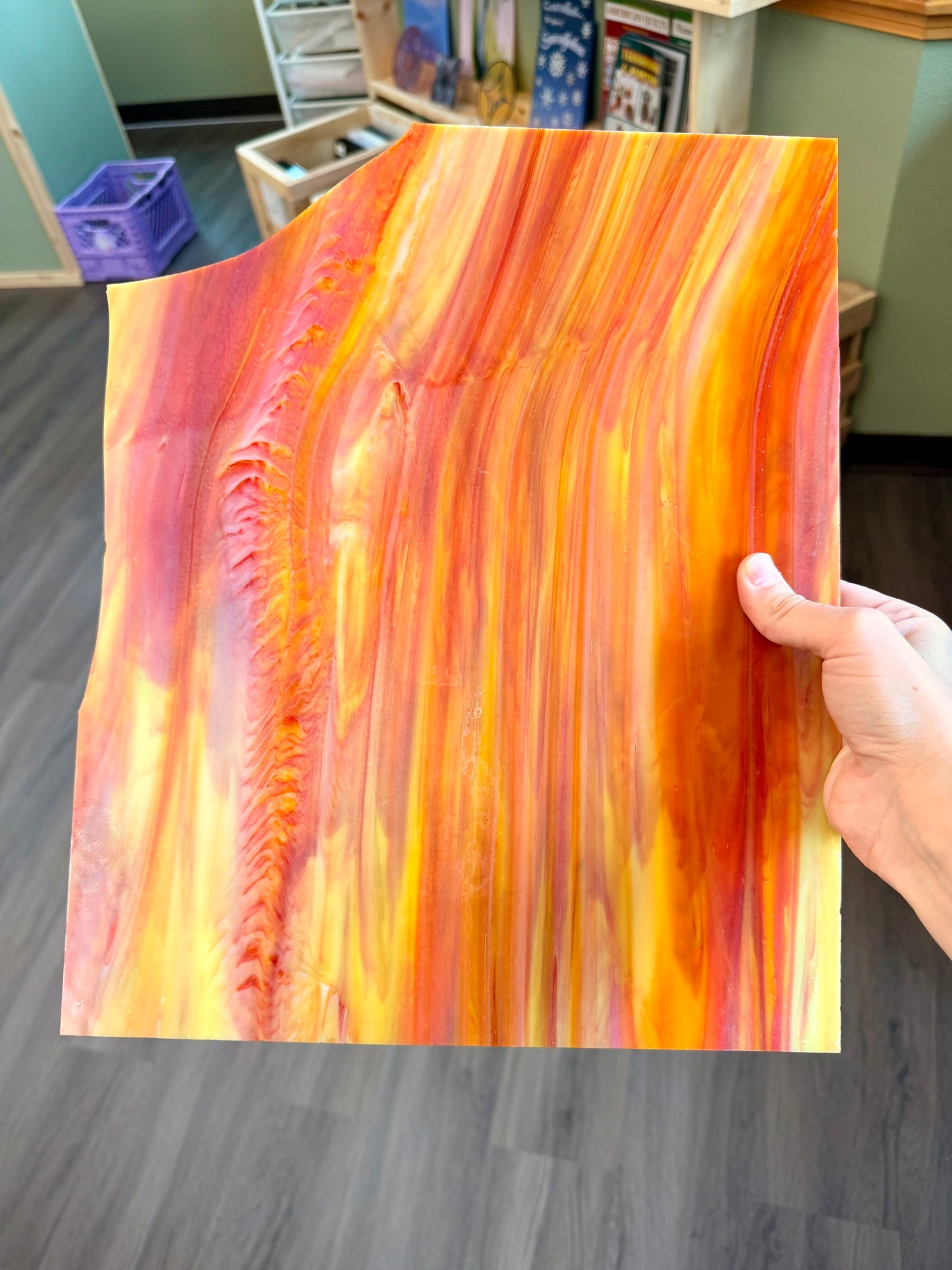 Wissmach Fiery Red Orange 12"x15"