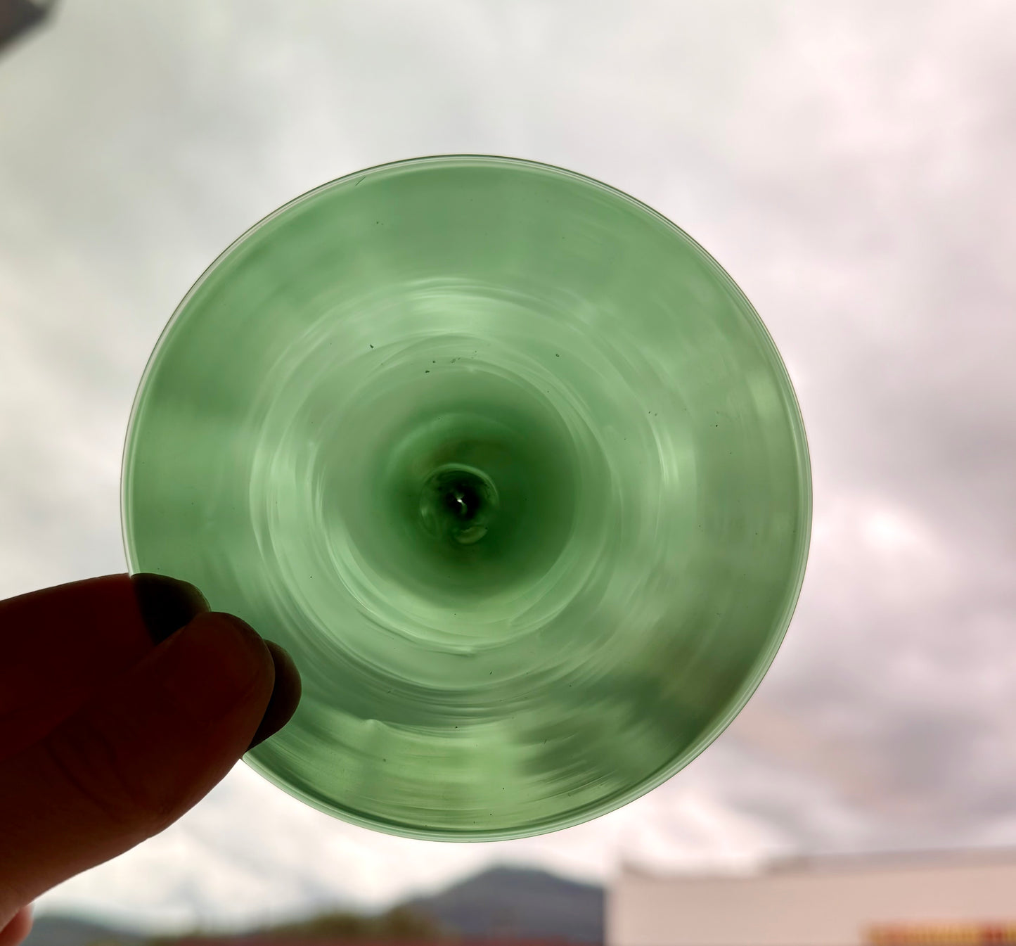 Dk. Green Hand Spun Rondel 100mm