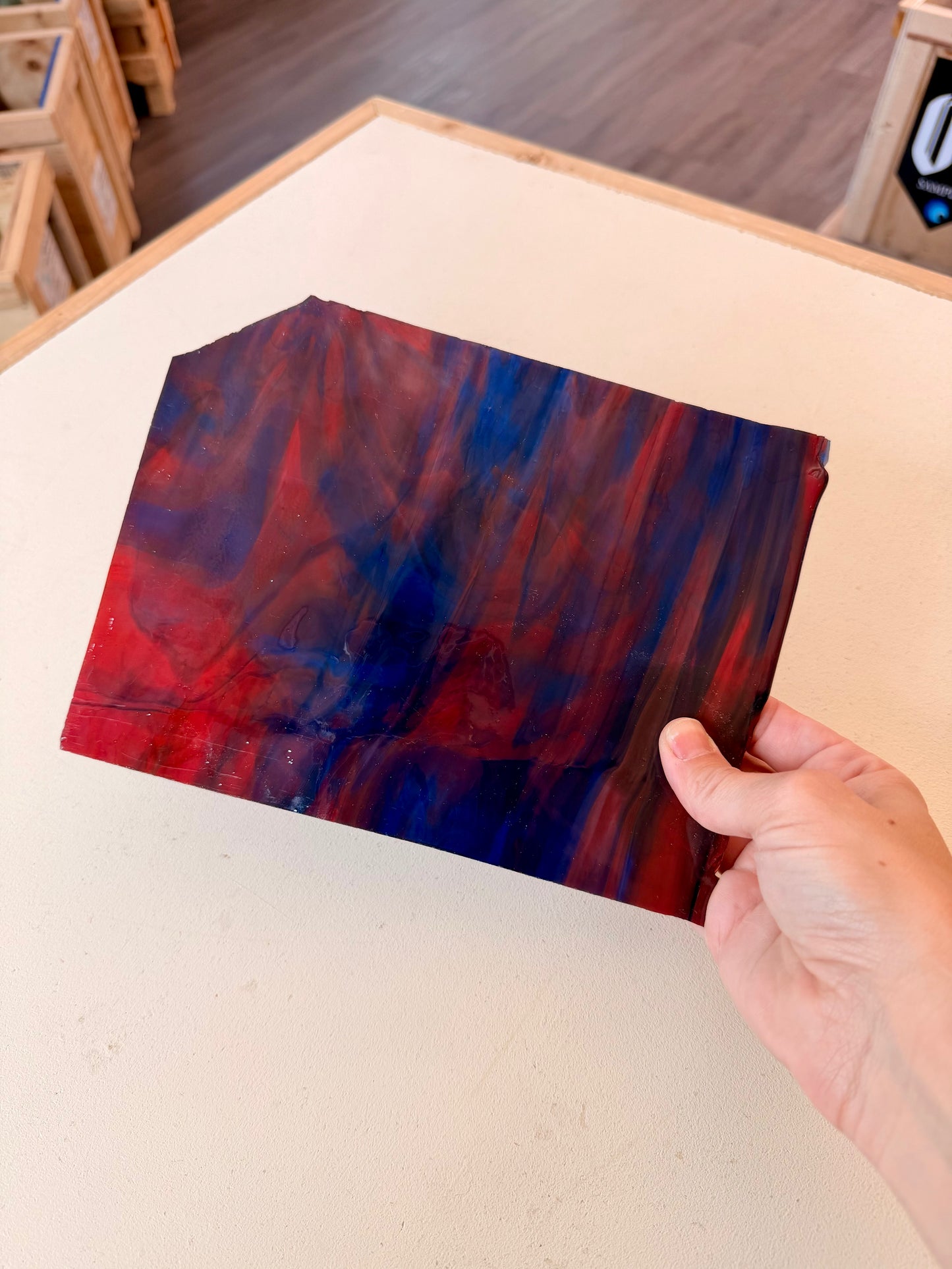 Vintage | Cranberry & Cobalt 6.5"x8.5"
