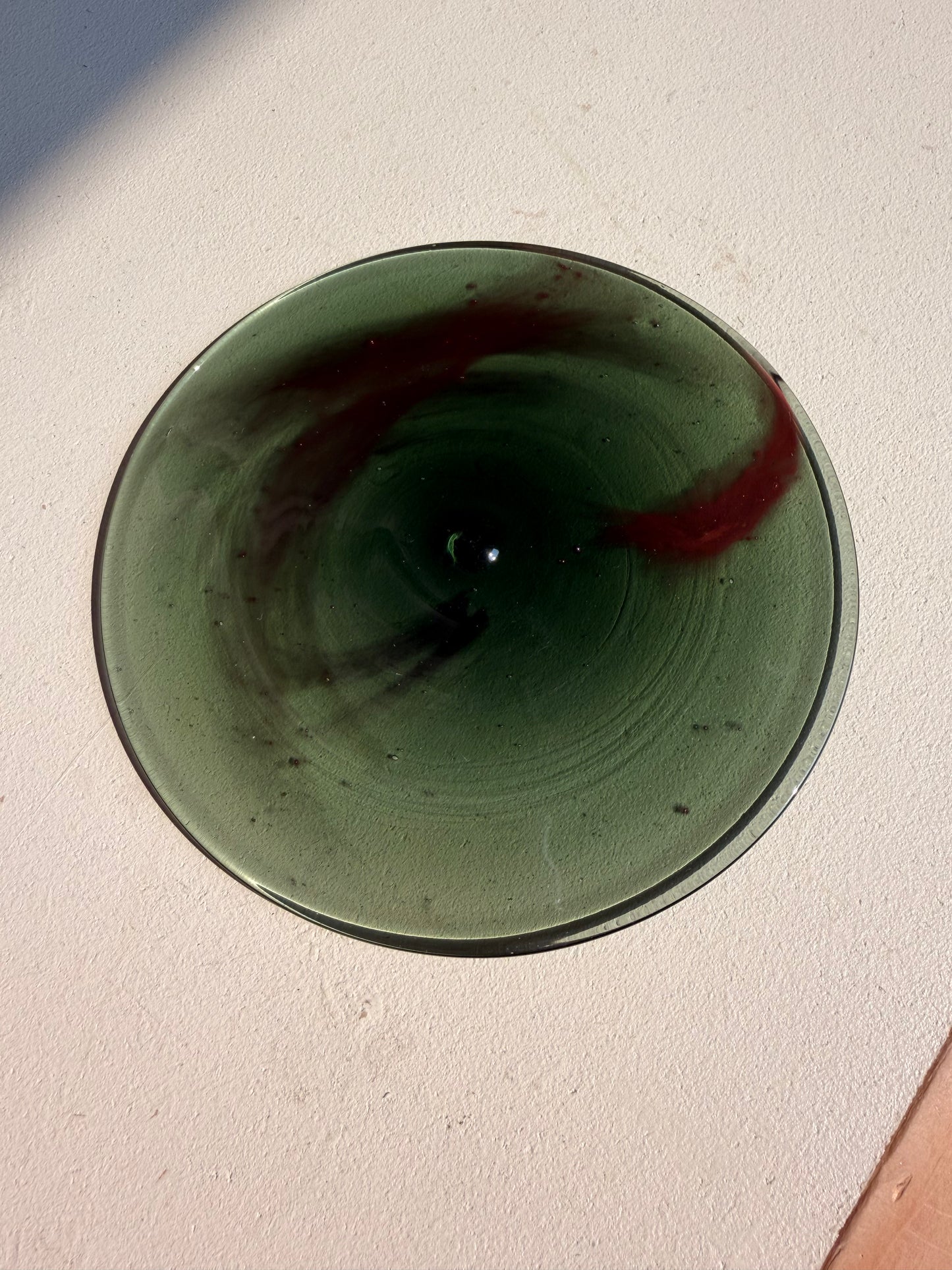 Dk. Green/Burgandy Hand Spun Rondel 135mm