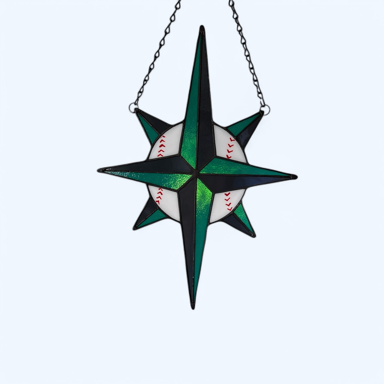 Seattle Mariners Stained Glass Suncatcher- 12"x17"