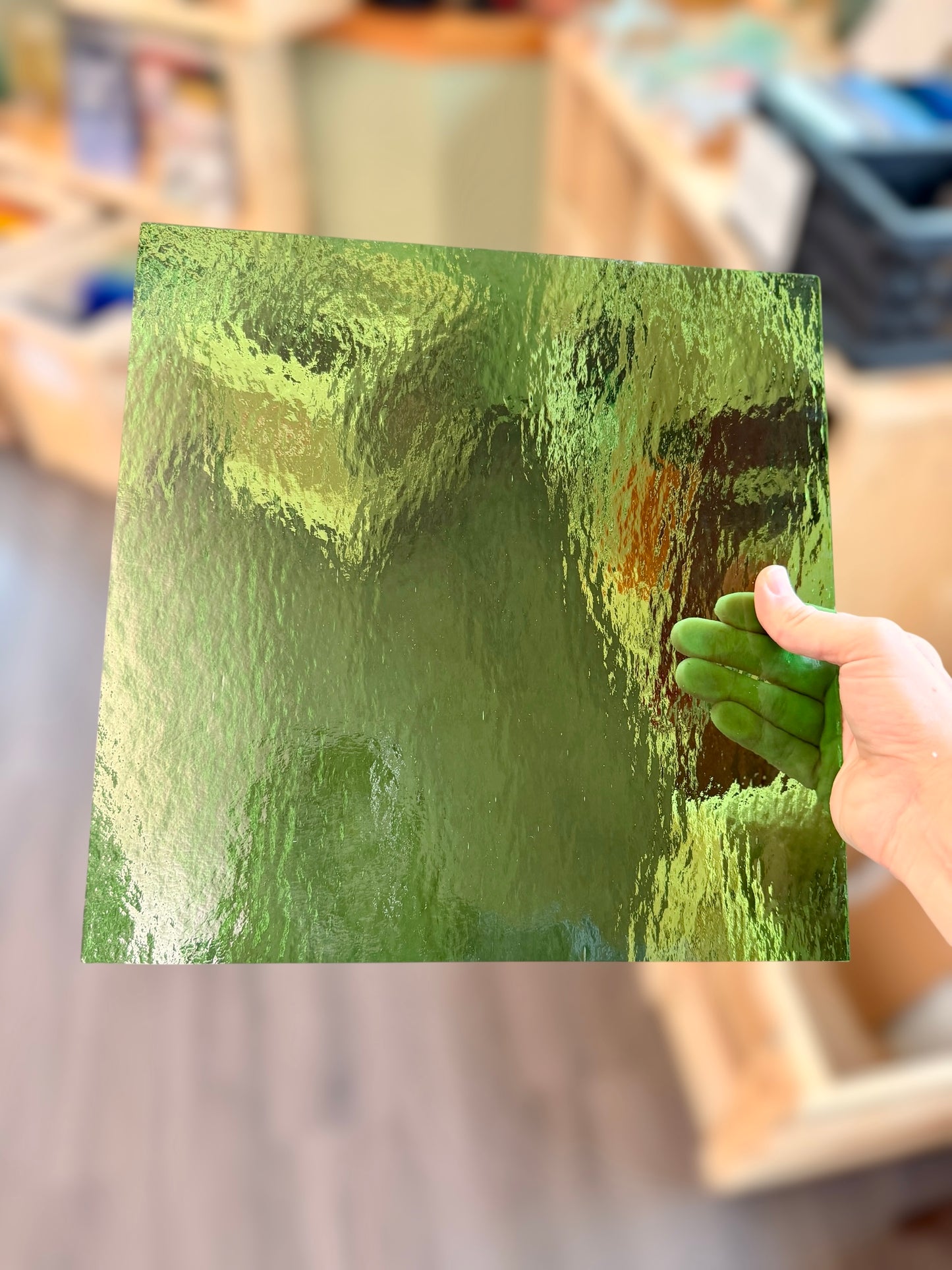 Light Green Rough Rolled