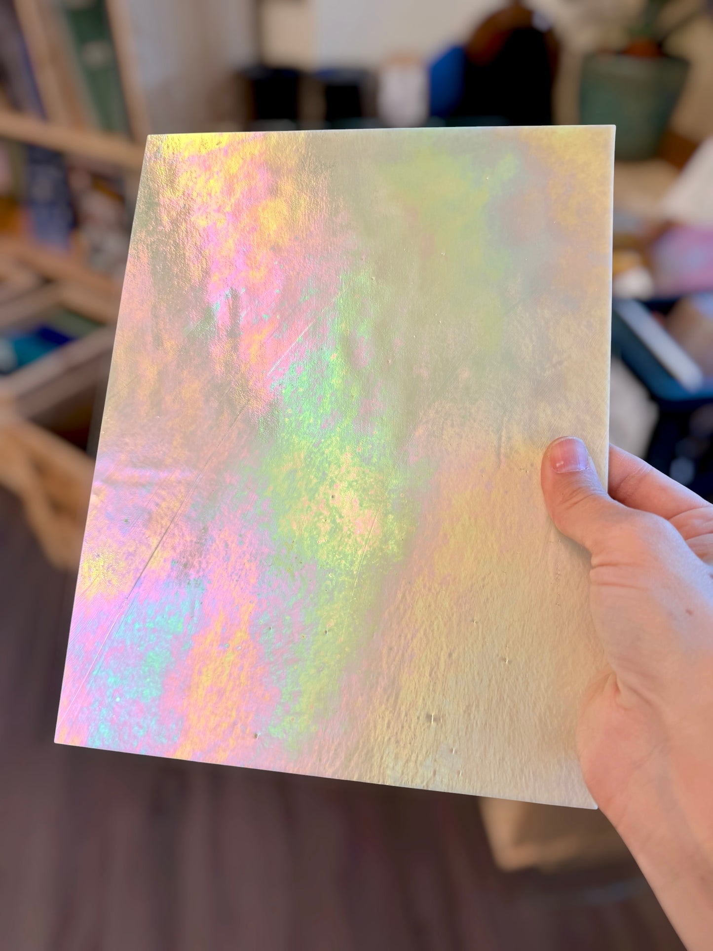 Oyster Pearl Luminescent Irid 8"x10"
