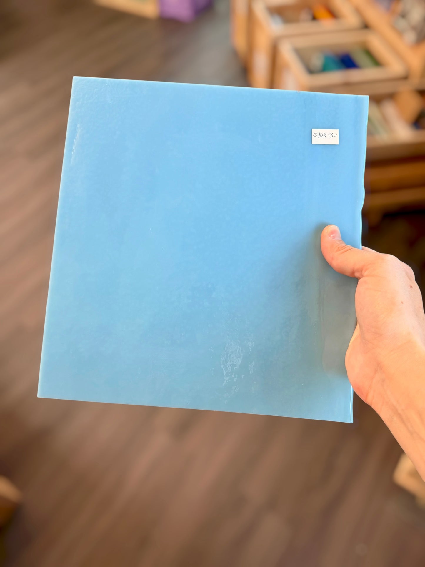 BE Powder Blue Opal 9.5"x10"