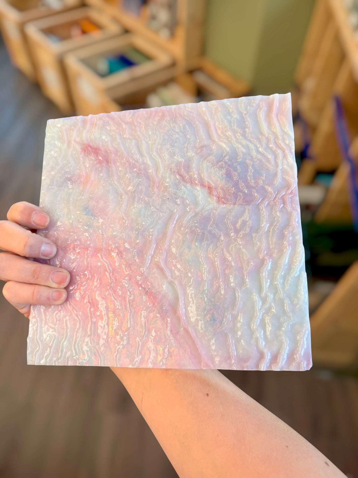 Kokomo Pink Irid Tight Ripple 8"x8"