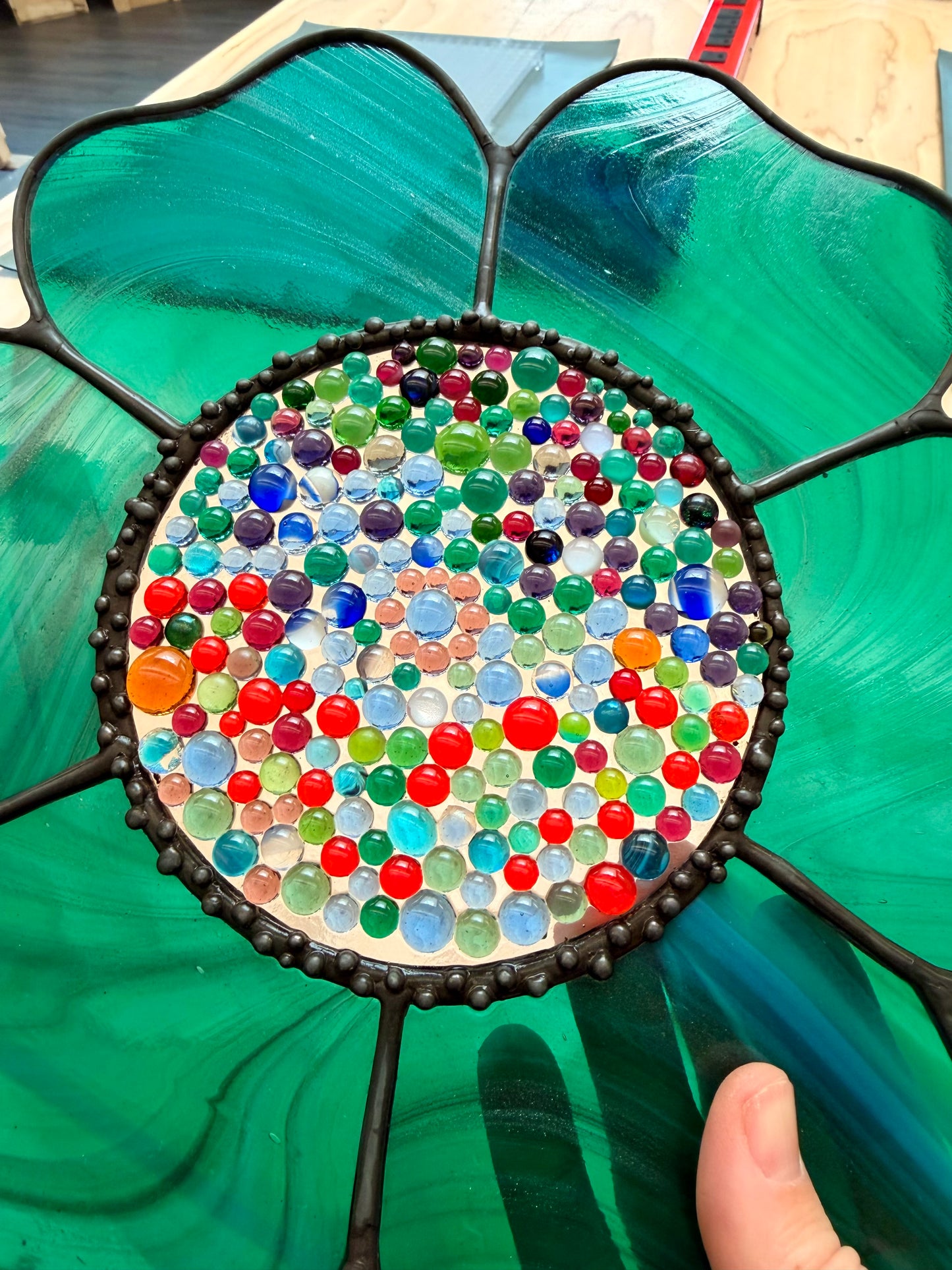 Wildflower No. 1 | Mixed Media Stained & Fused Glass Flower