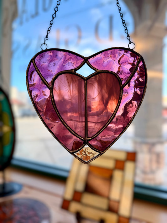 Stained Glass Heart Sun Catcher Workshop