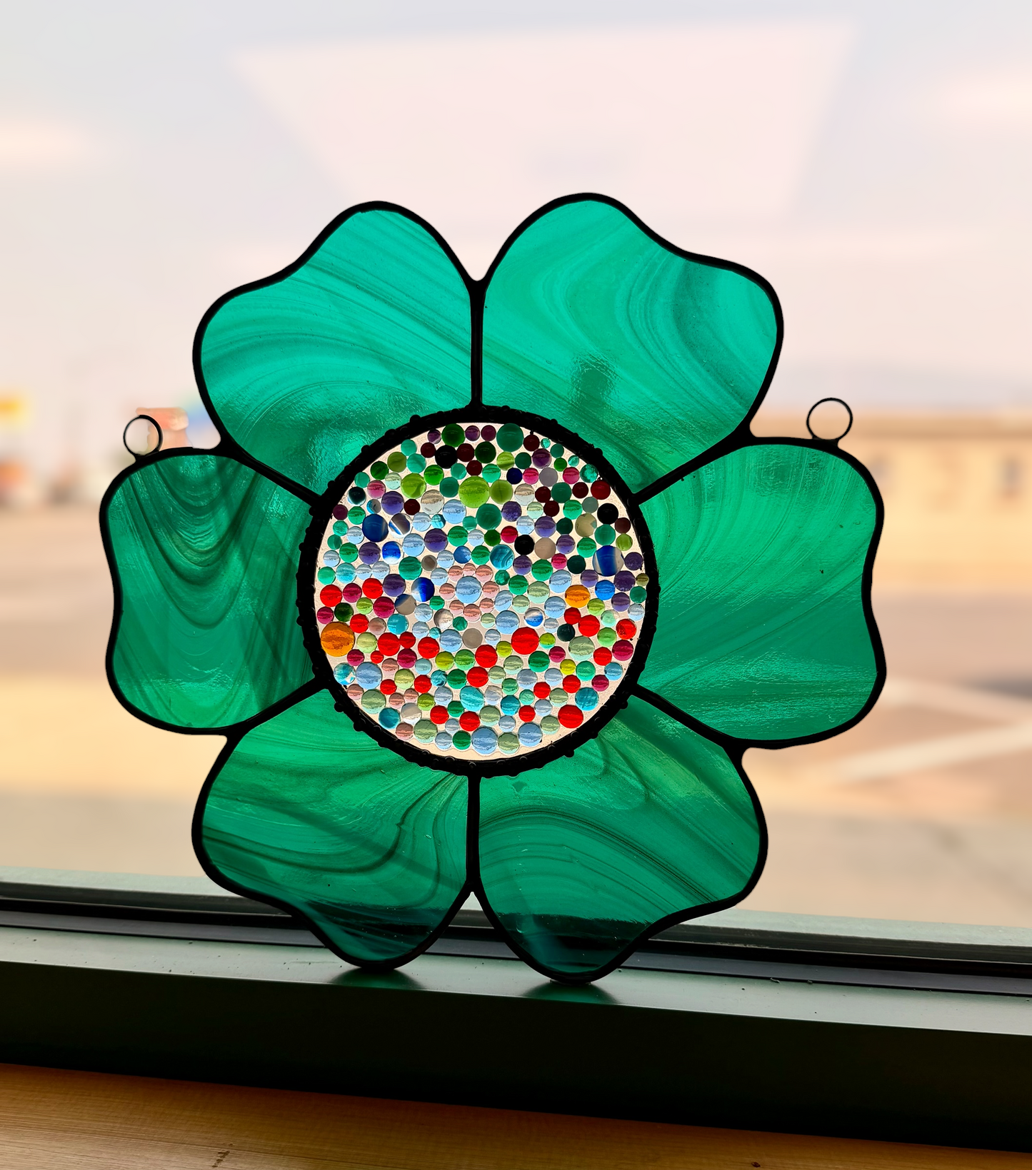 Wildflower No. 1 | Mixed Media Stained & Fused Glass Flower