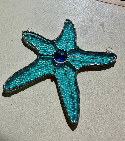 Handcrafted Stained Glass Starfish – 7” – Kokomo Glass