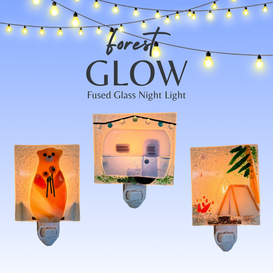 Forest Glow | Fused Glass Night Light