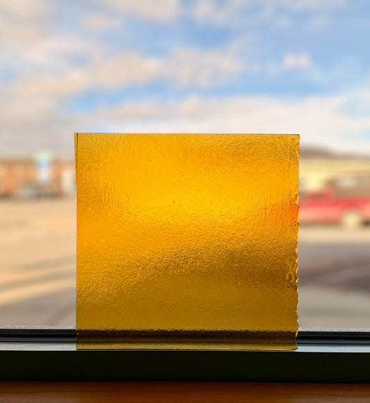 Medium Amber Transparent Irid Gold
