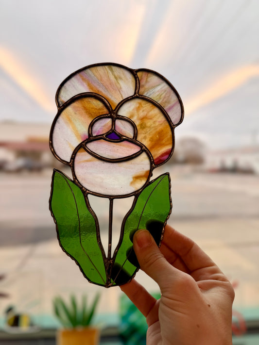 Intermediate Stained Glass Flower Workshop w/Custom Base