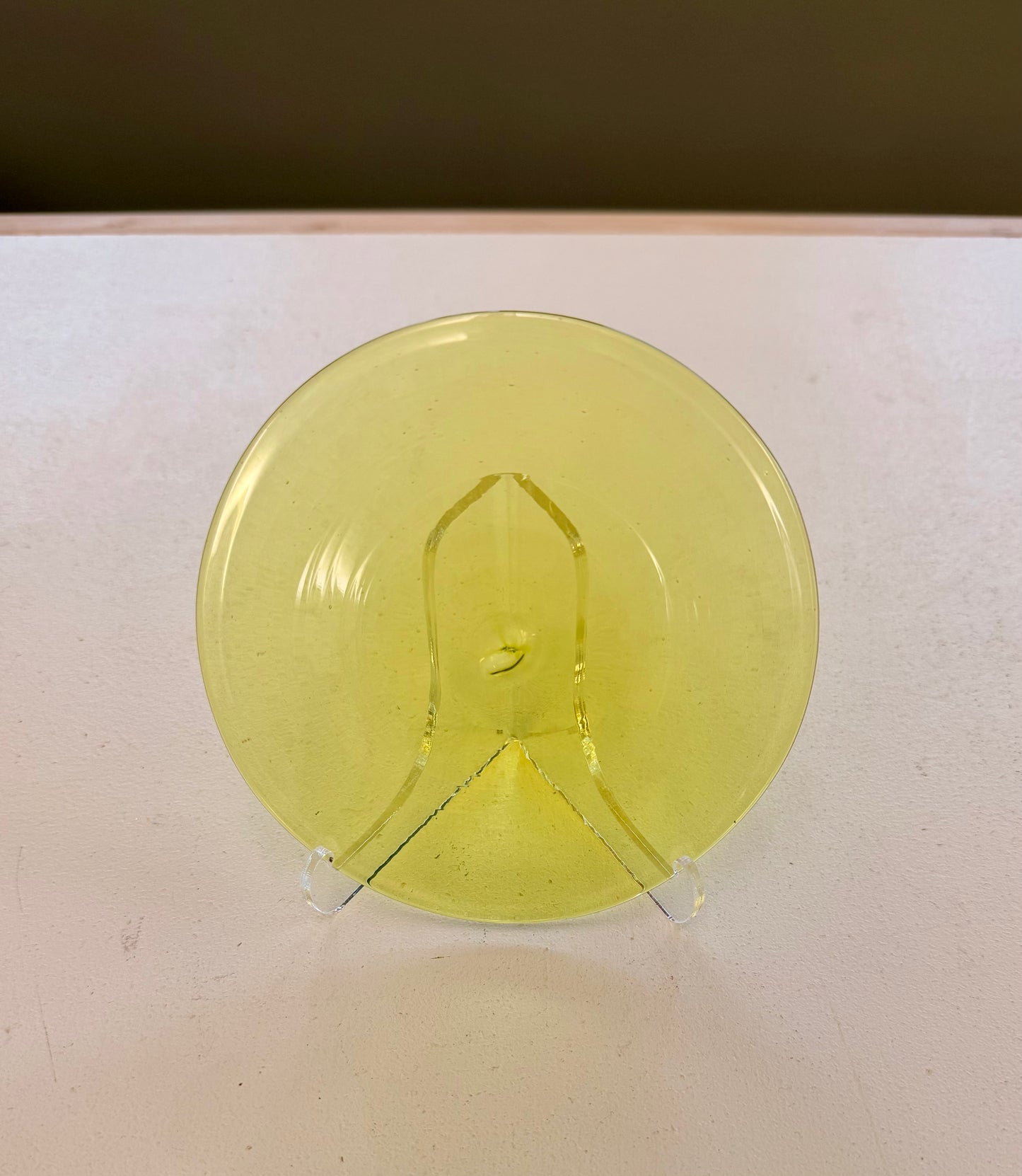 Neon Yellow Hand Spun Rondel 120mm