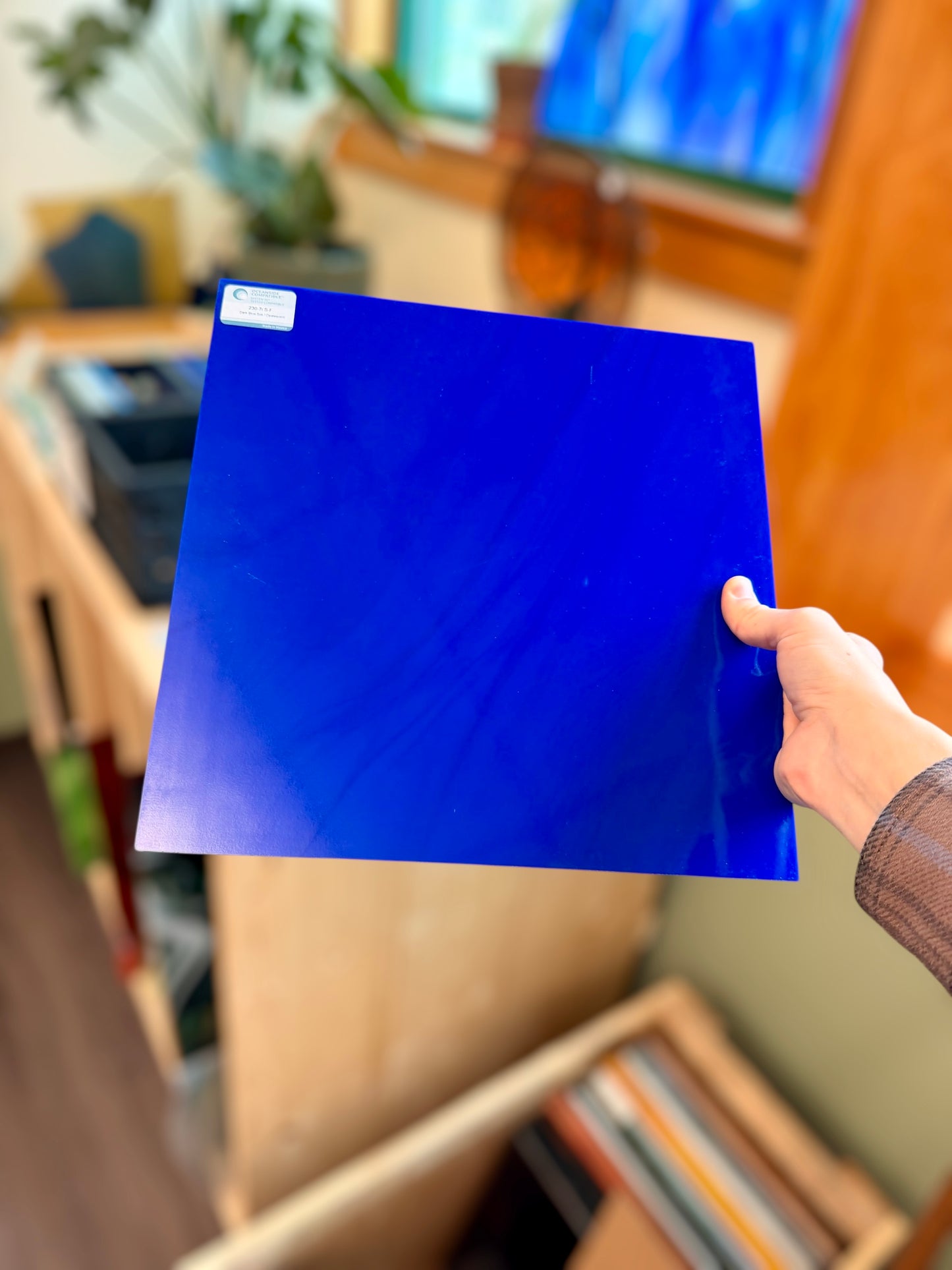 Dark Blue Solid Opalescent