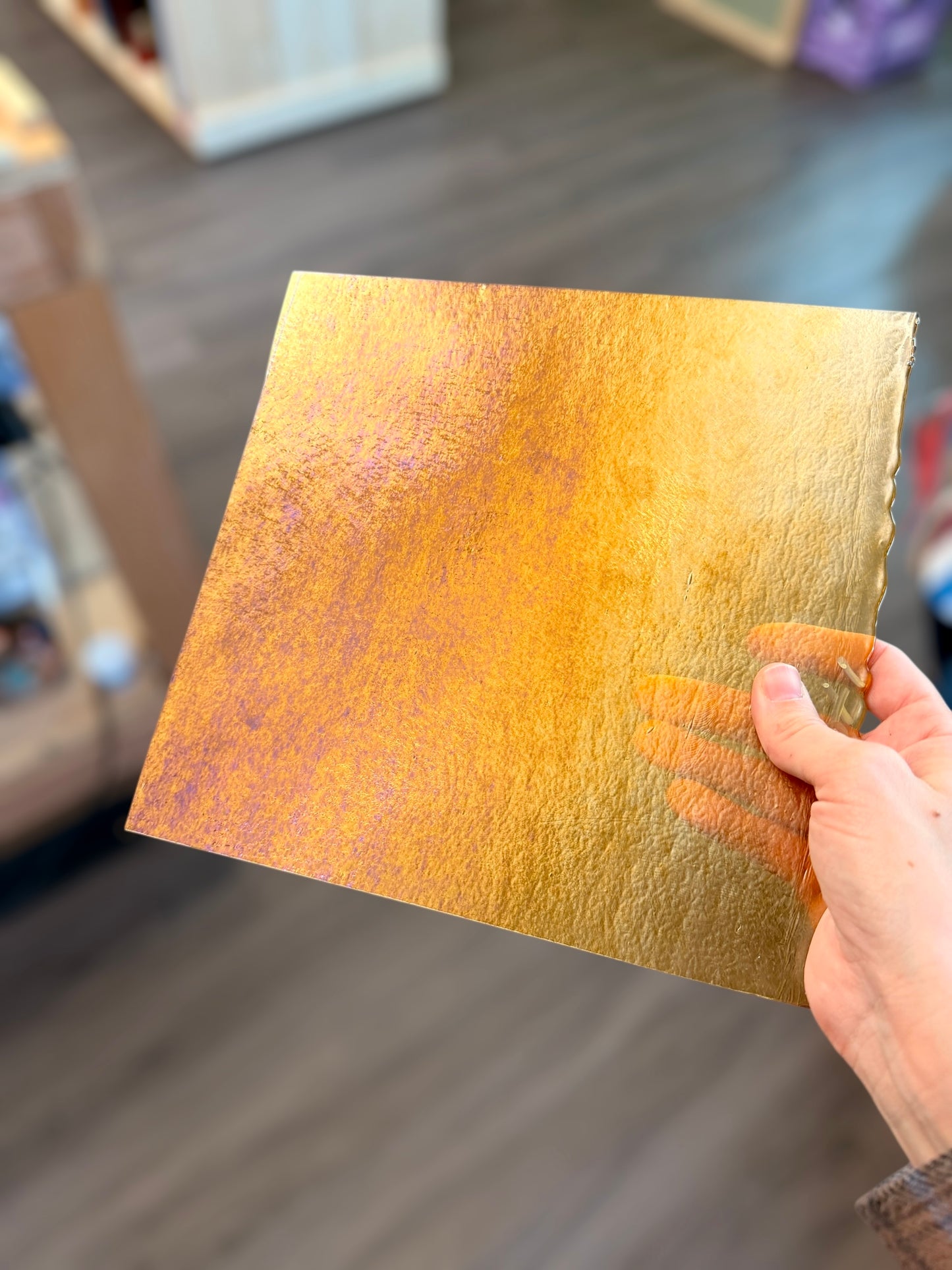 Bullseye | Med Amber Transparent Irid Gold