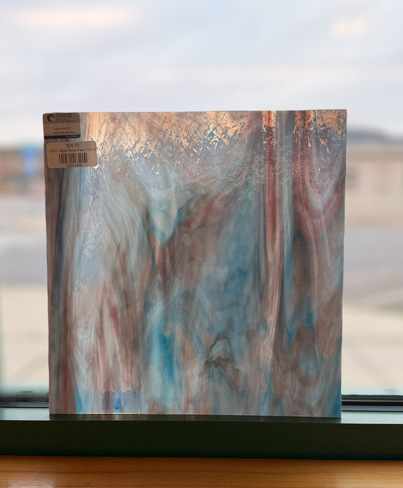 OGT- Aqua Rose Pearl 12x12"