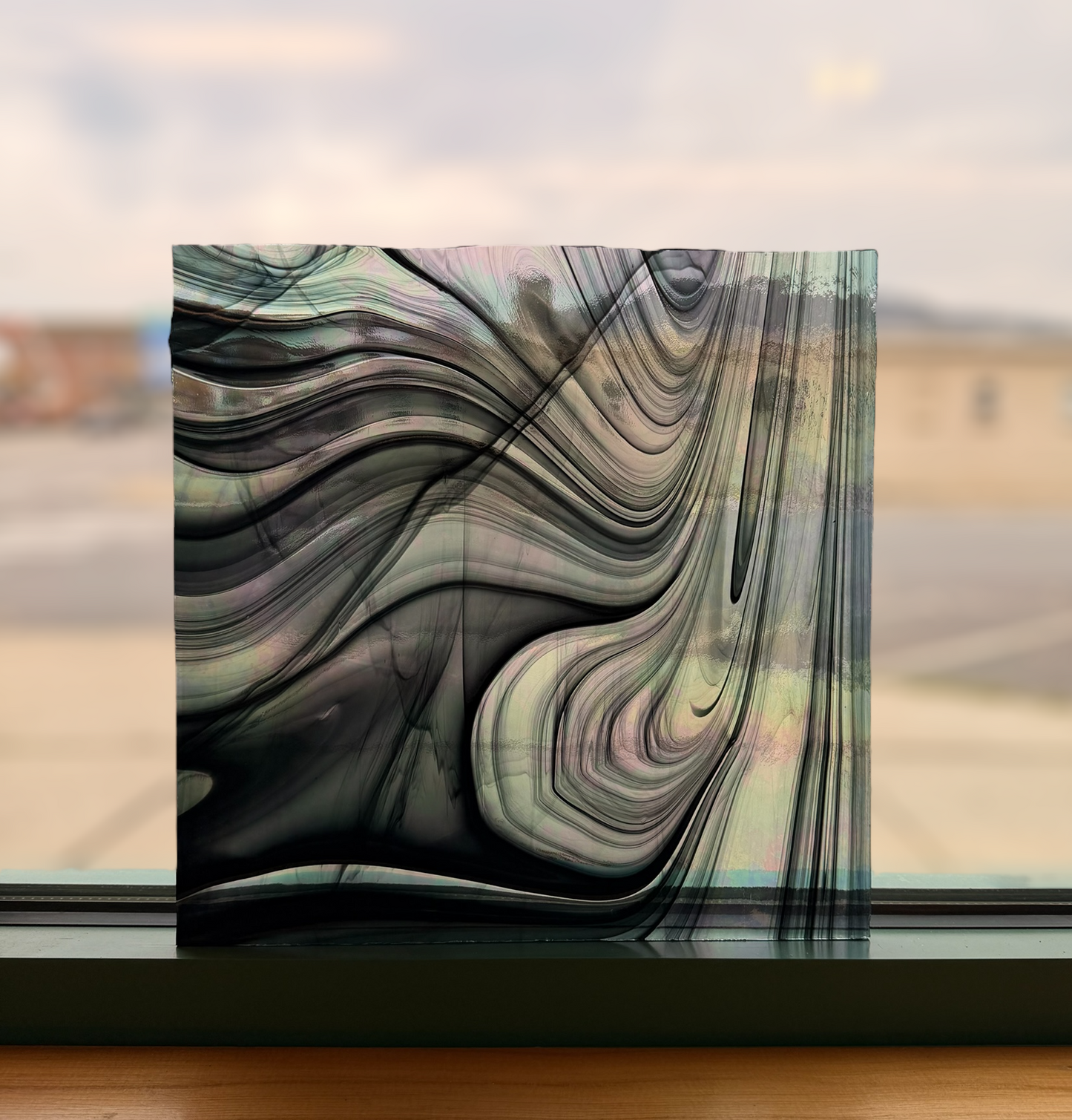 Spectrum/Black-Clear Irid Baroque 12x12”