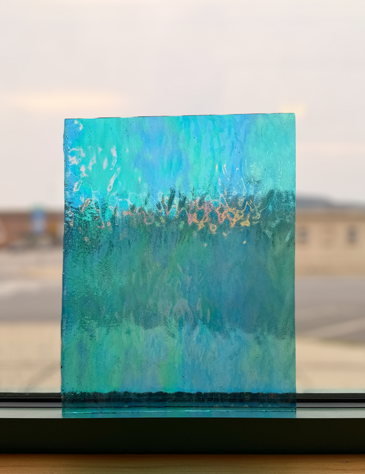 Mermaid Glass Irid 10"x12.5"