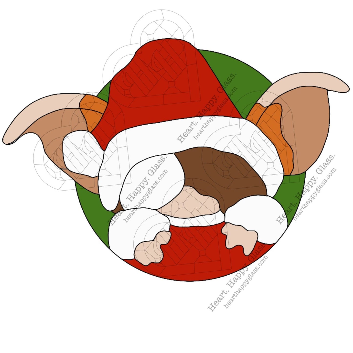 Christmas Gizmo Stained Glass Pattern *DIGITAL DOWNLOAD