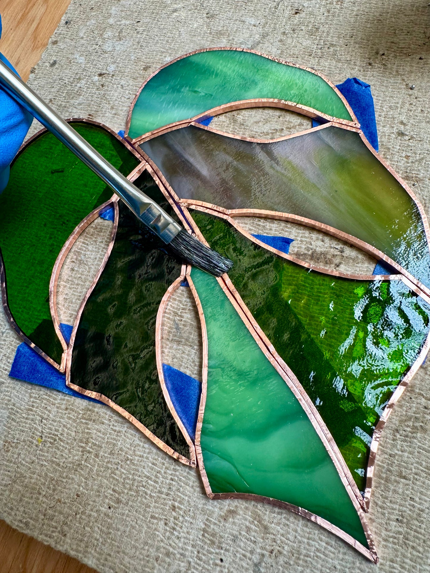 Stained Glass Monstera Leaf Workshop