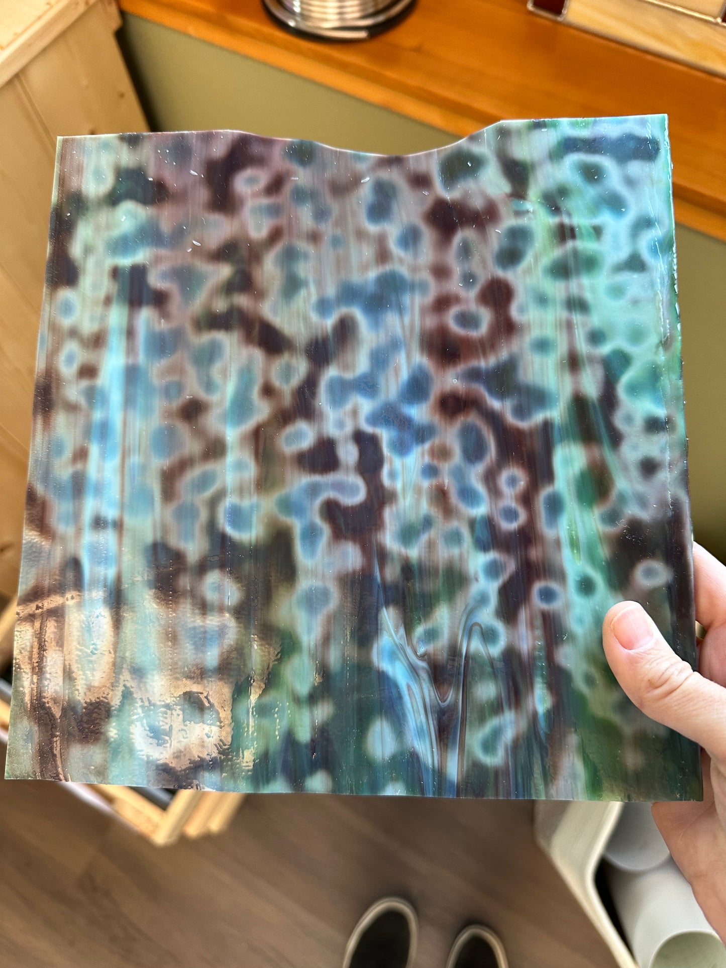 Oceana Mottled Glass 9.25"x9.5"