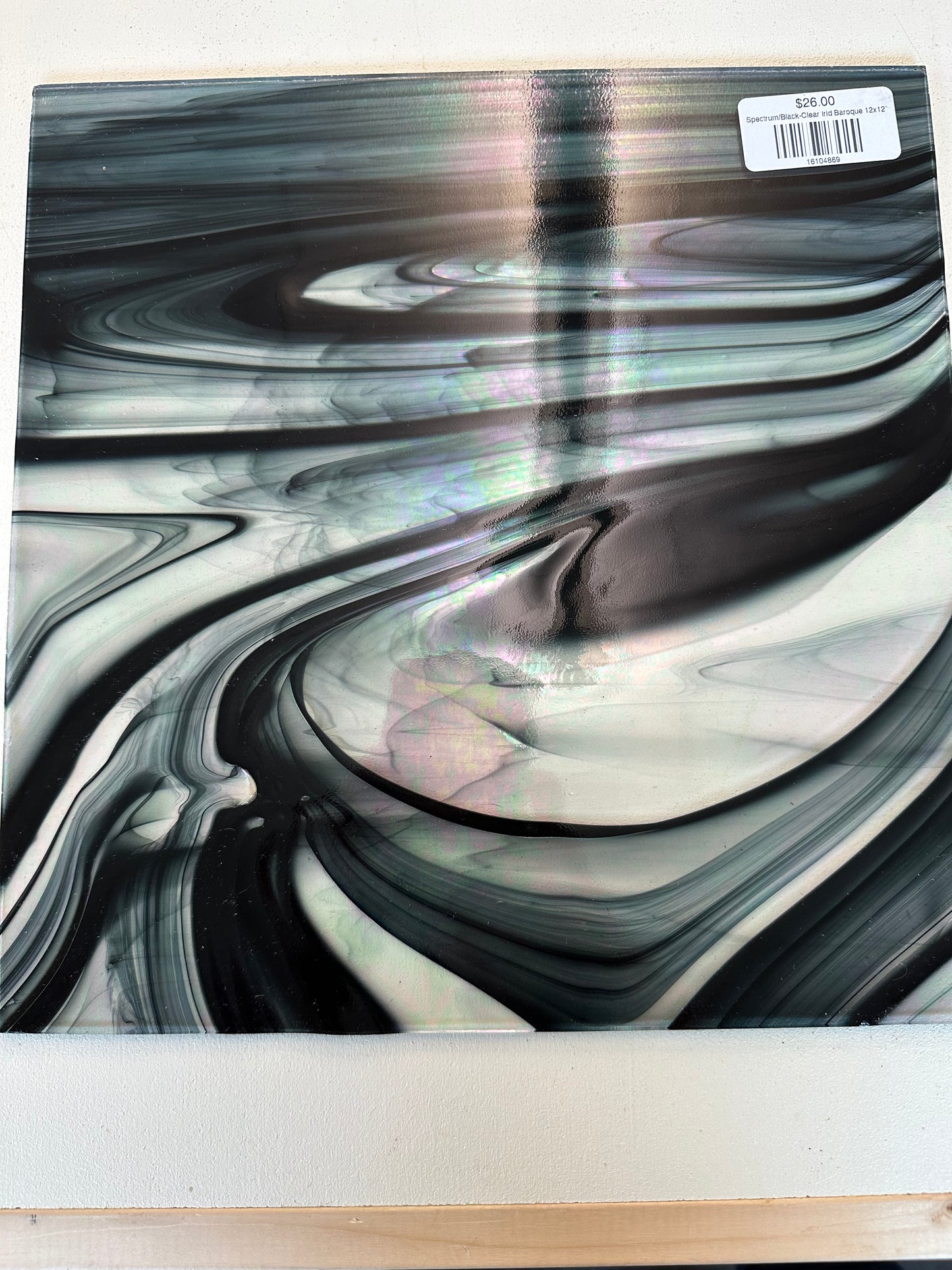 Spectrum/Black-Clear Irid Baroque 12x12”