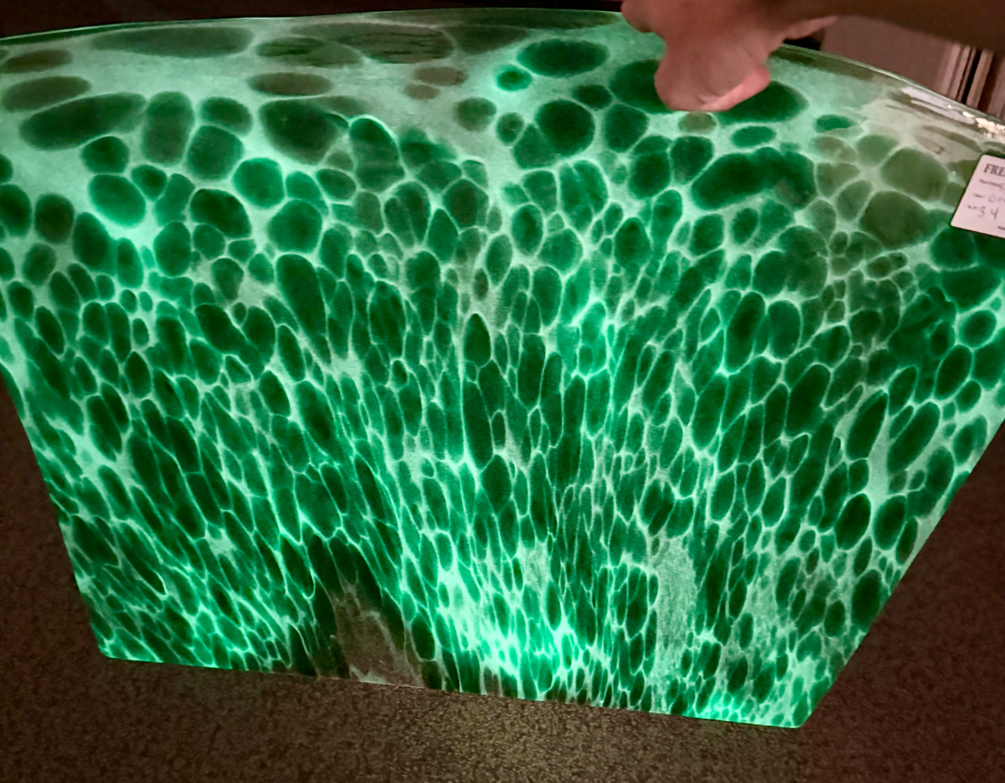 Fremont Antique Glass | S2 Green Glow Puff