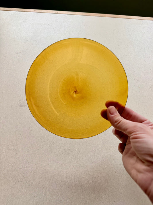 Amber Hand Spun Rondel 165mm