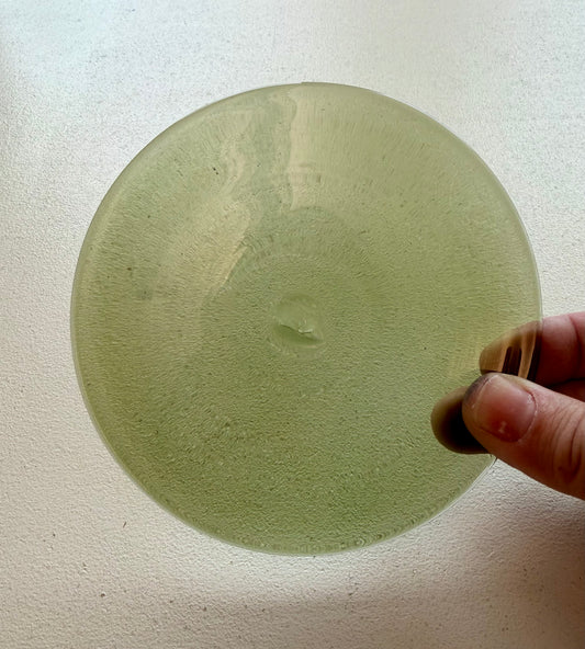 Sage Green Hand Spun Rondel 115mm