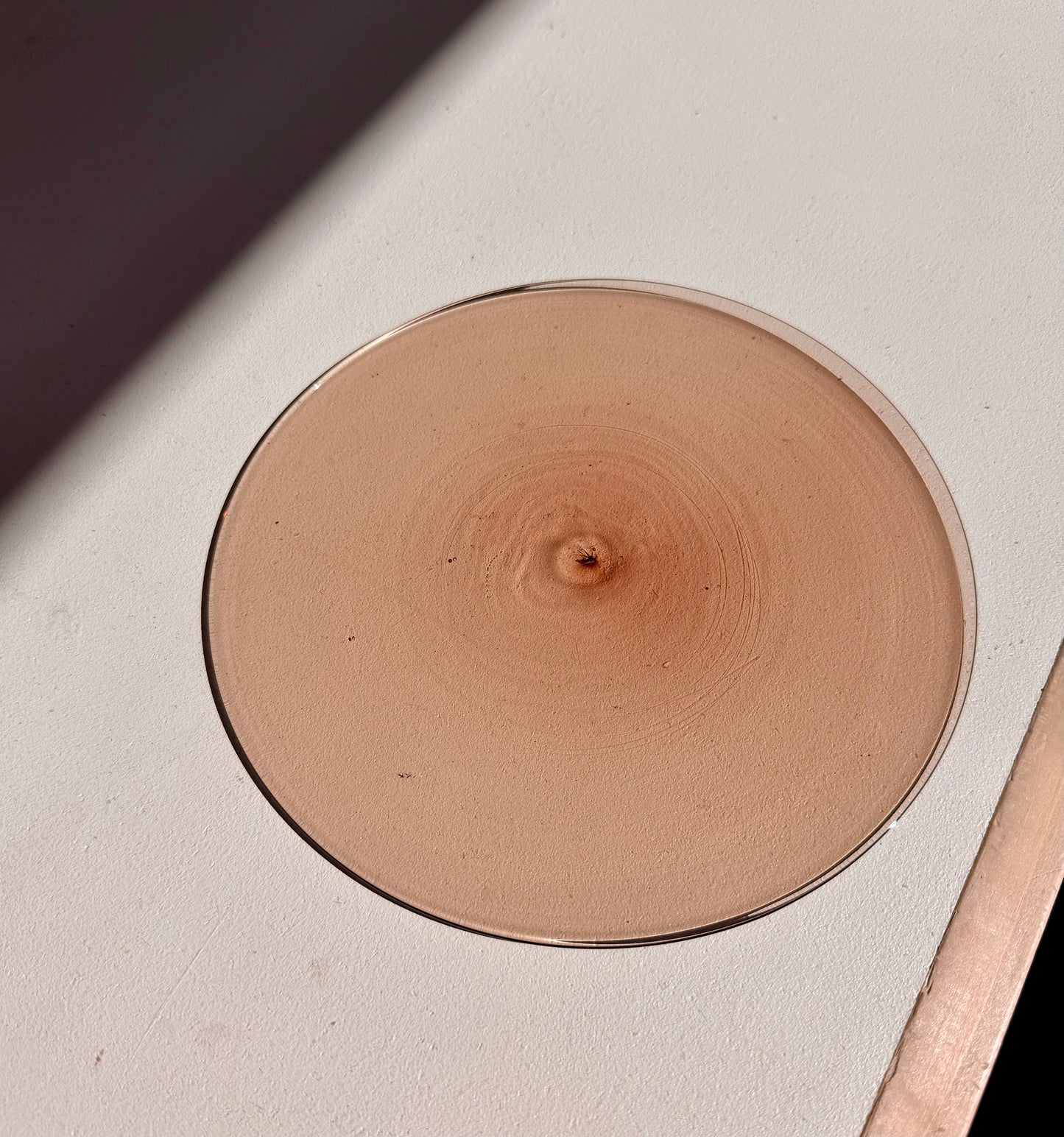 Peach Blush Hand Spun Rondel 190mm