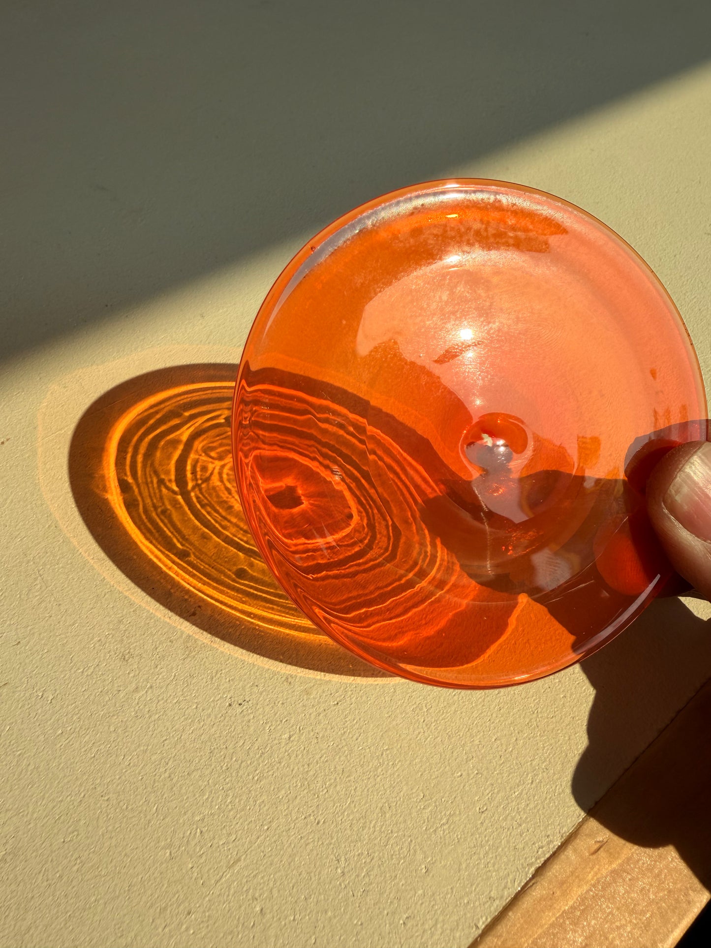 Orange Hand Spun Rondel 80mm