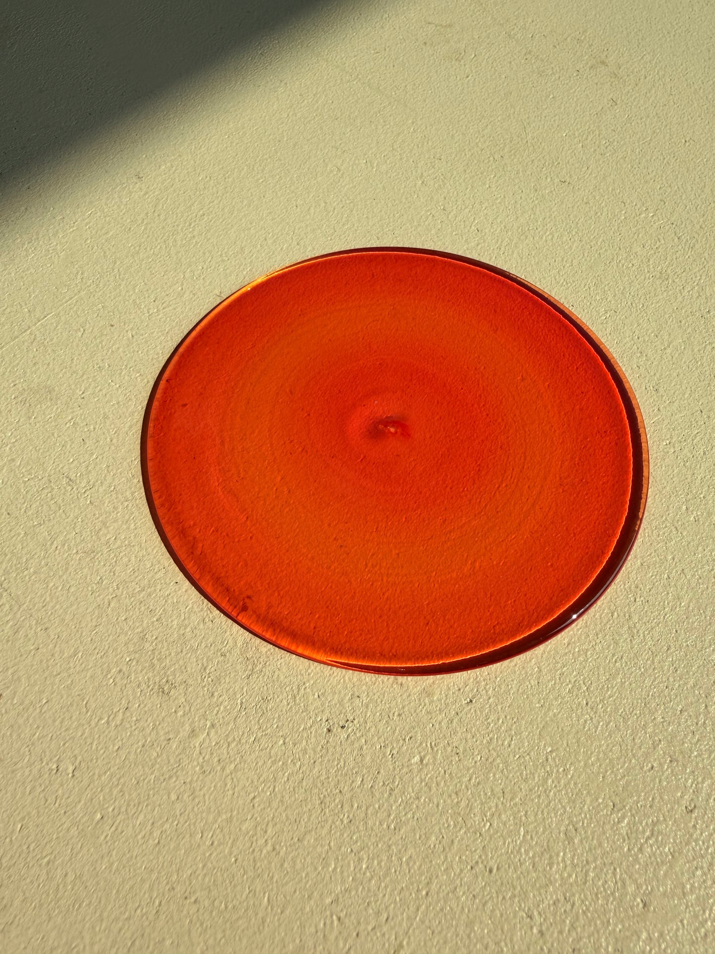 Orange Hand Spun Rondel 80mm