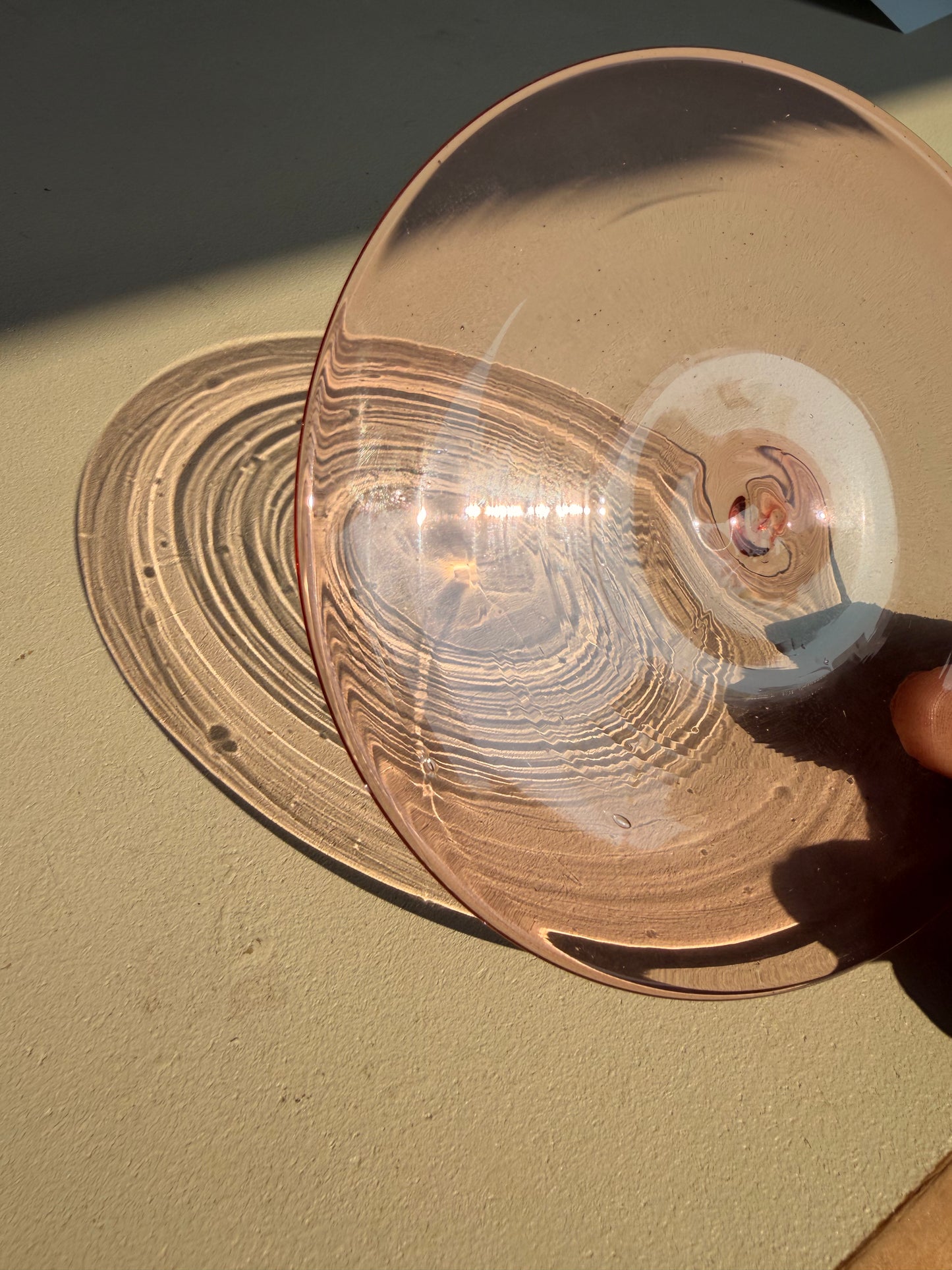 Light Pink Hand Spun Rondel 130mm