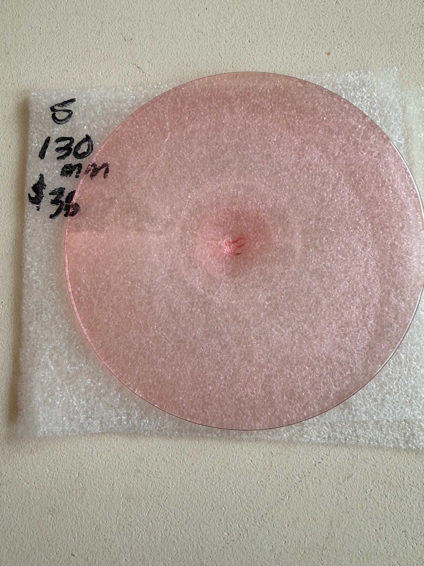 Light Pink Hand Spun Rondel 130mm