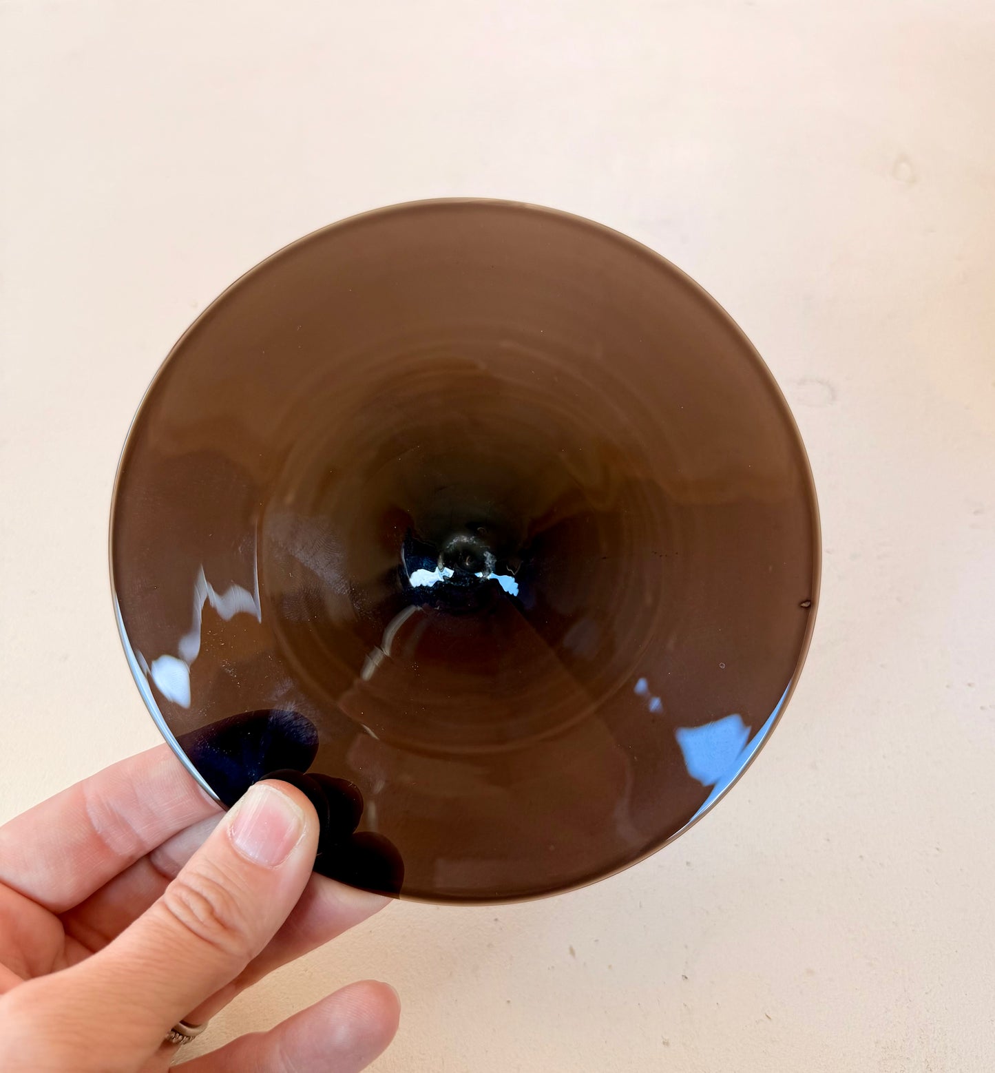 Brown Hand Spun Rondel 5.5"