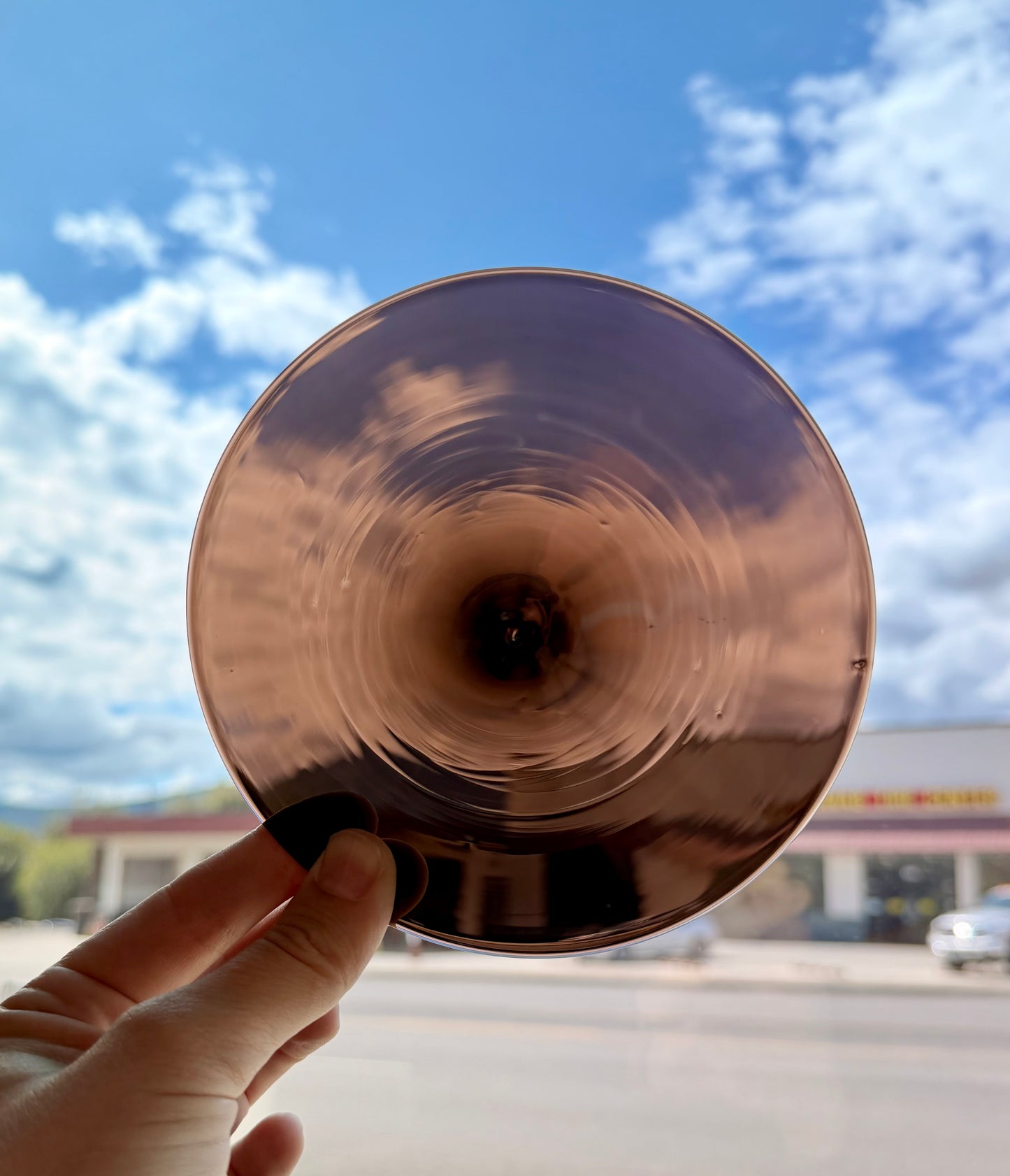 Brown Hand Spun Rondel 5.5"