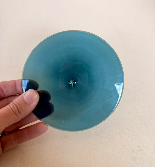 Light Navy Blue Hand Spun Rondel 4.35"