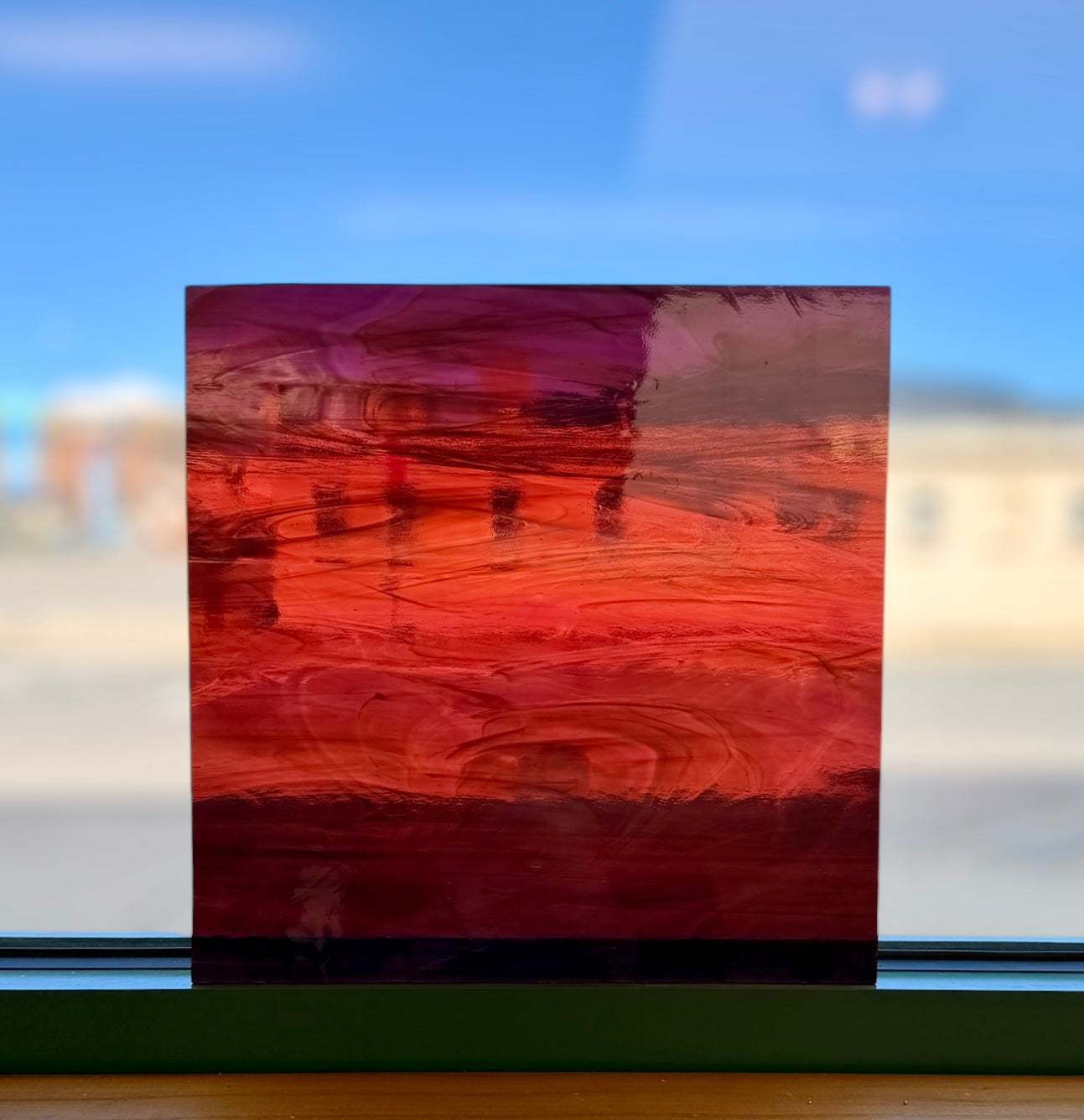 OG 96 | Red/Amber Streaky Waterglass