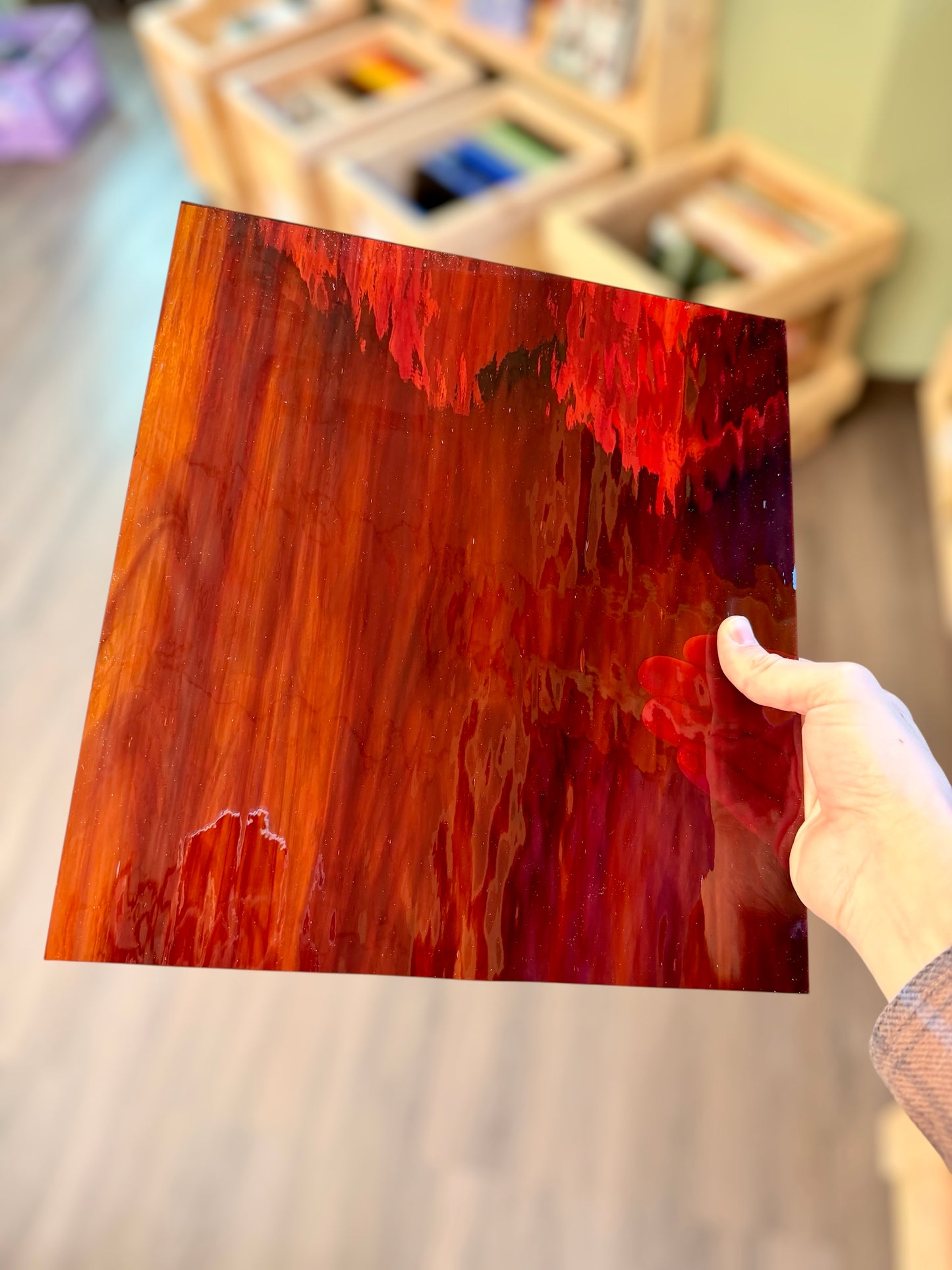 OG 96 | Red/Amber Streaky Waterglass