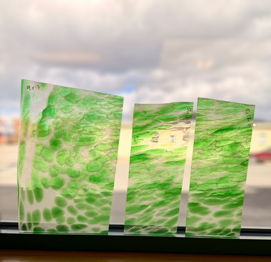 Fremont Antique Glass | S2 Green Glow Puff