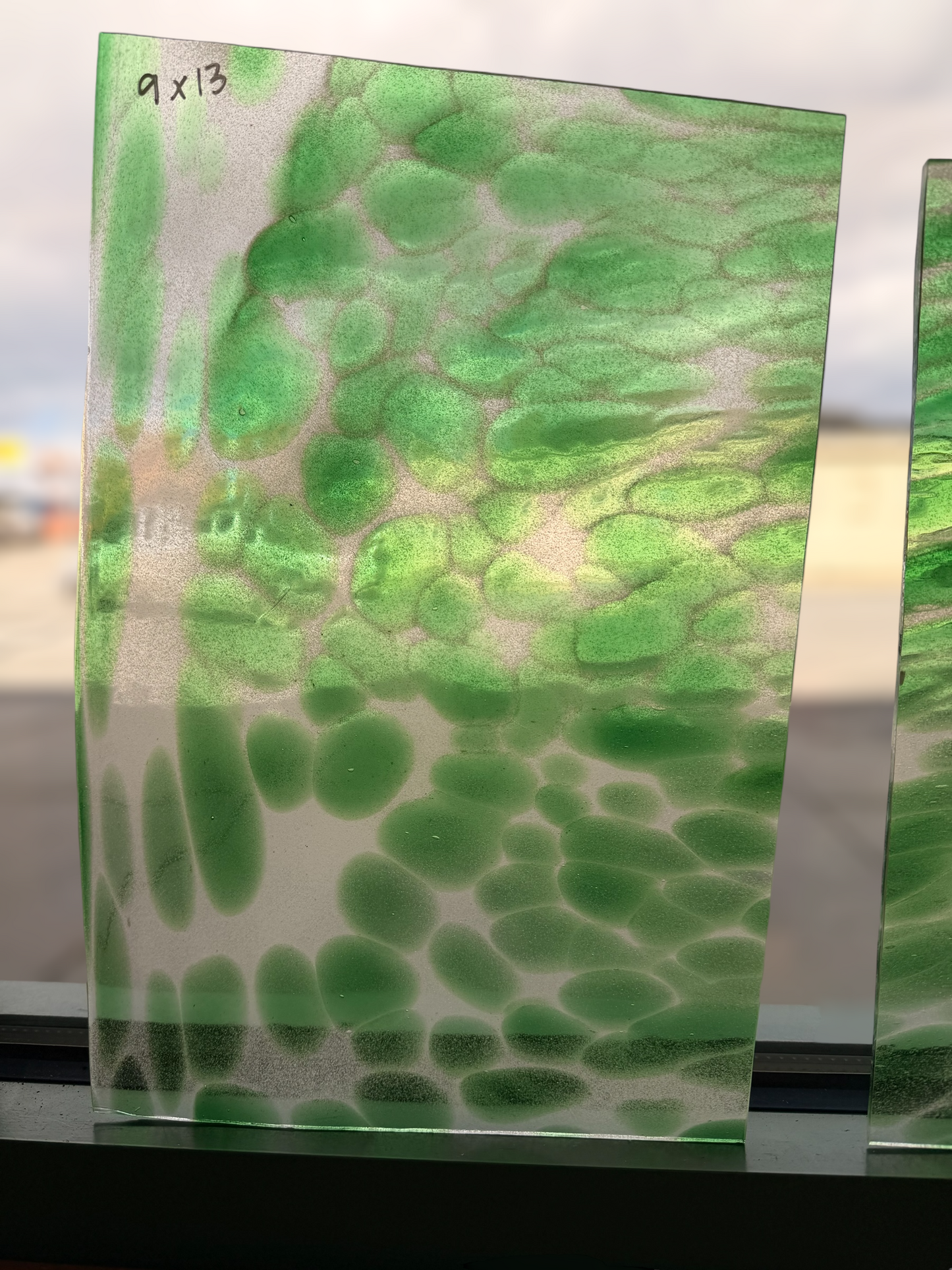 Fremont Antique Glass | S2 Green Glow Puff